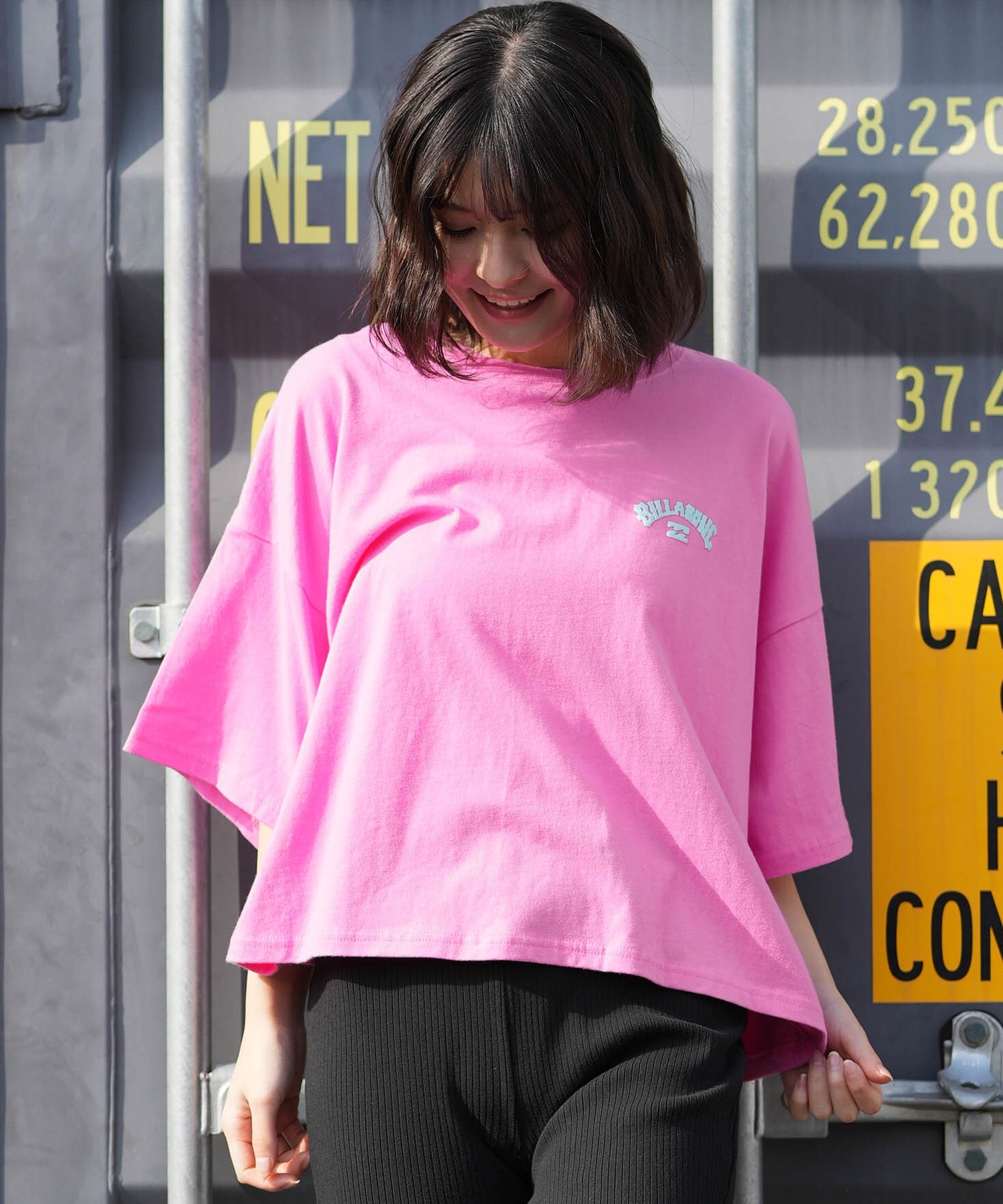 BILLABONG ビラボン 半袖 Tシャツ レディース PUFF ARCH WIDE LOOSE CROP BG013208(GUA-M)