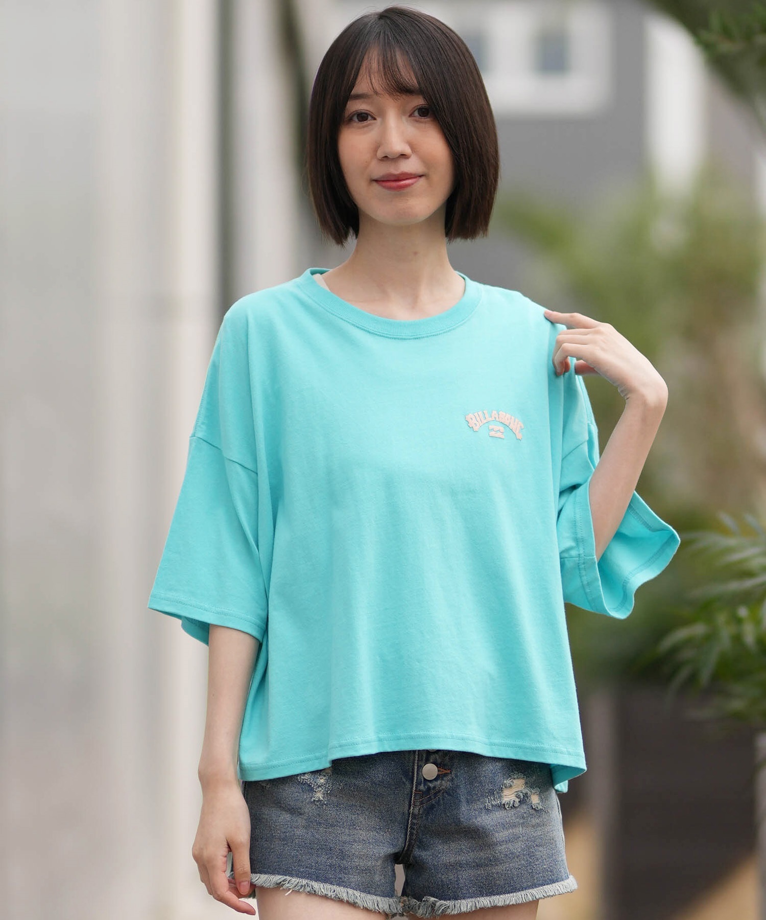 BILLABONG ビラボン 半袖 Tシャツ レディース PUFF ARCH WIDE LOOSE CROP BG013208(GUA-M)