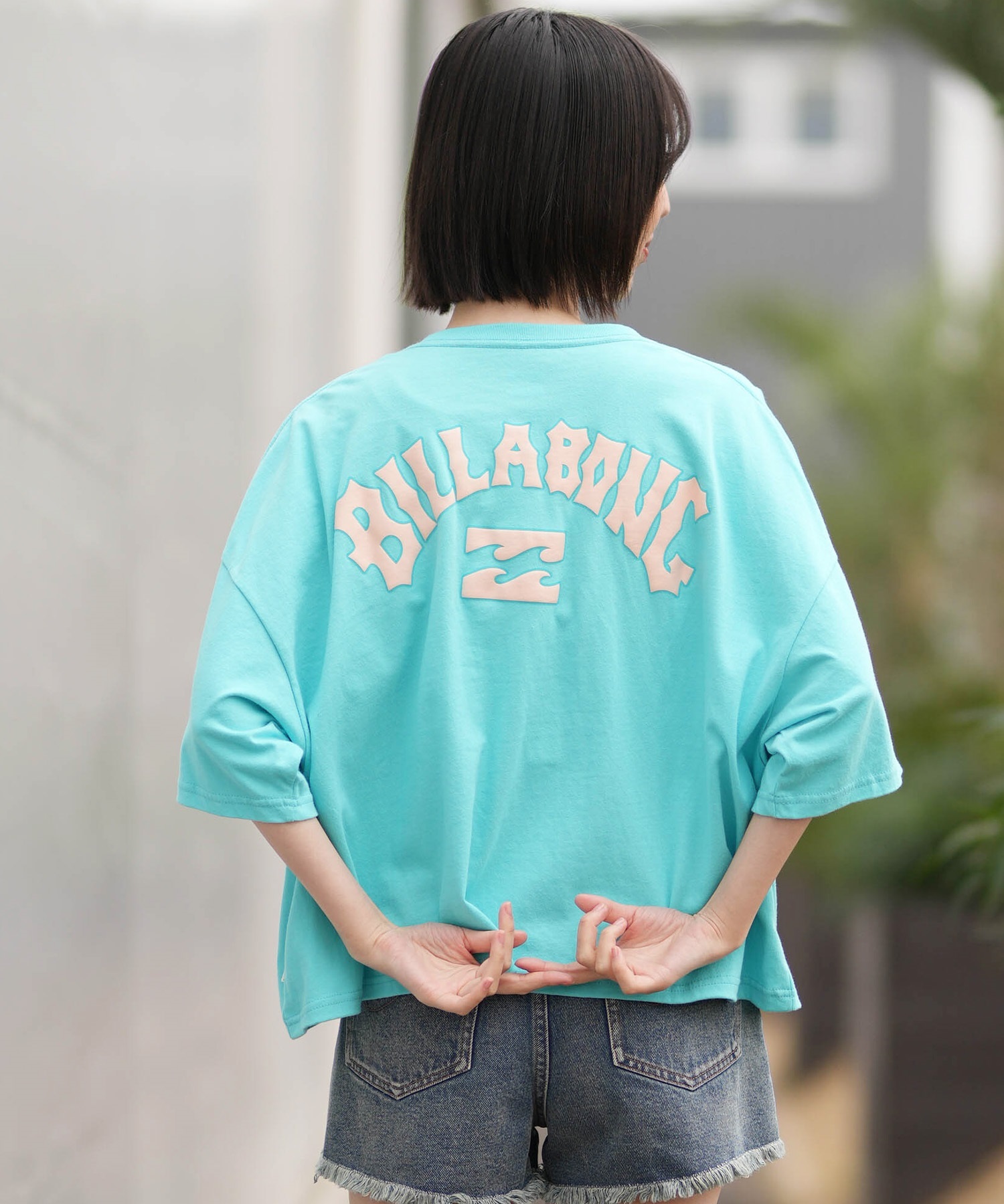 BILLABONG ビラボン 半袖 Tシャツ レディース PUFF ARCH WIDE LOOSE CROP BG013208(GUA-M)