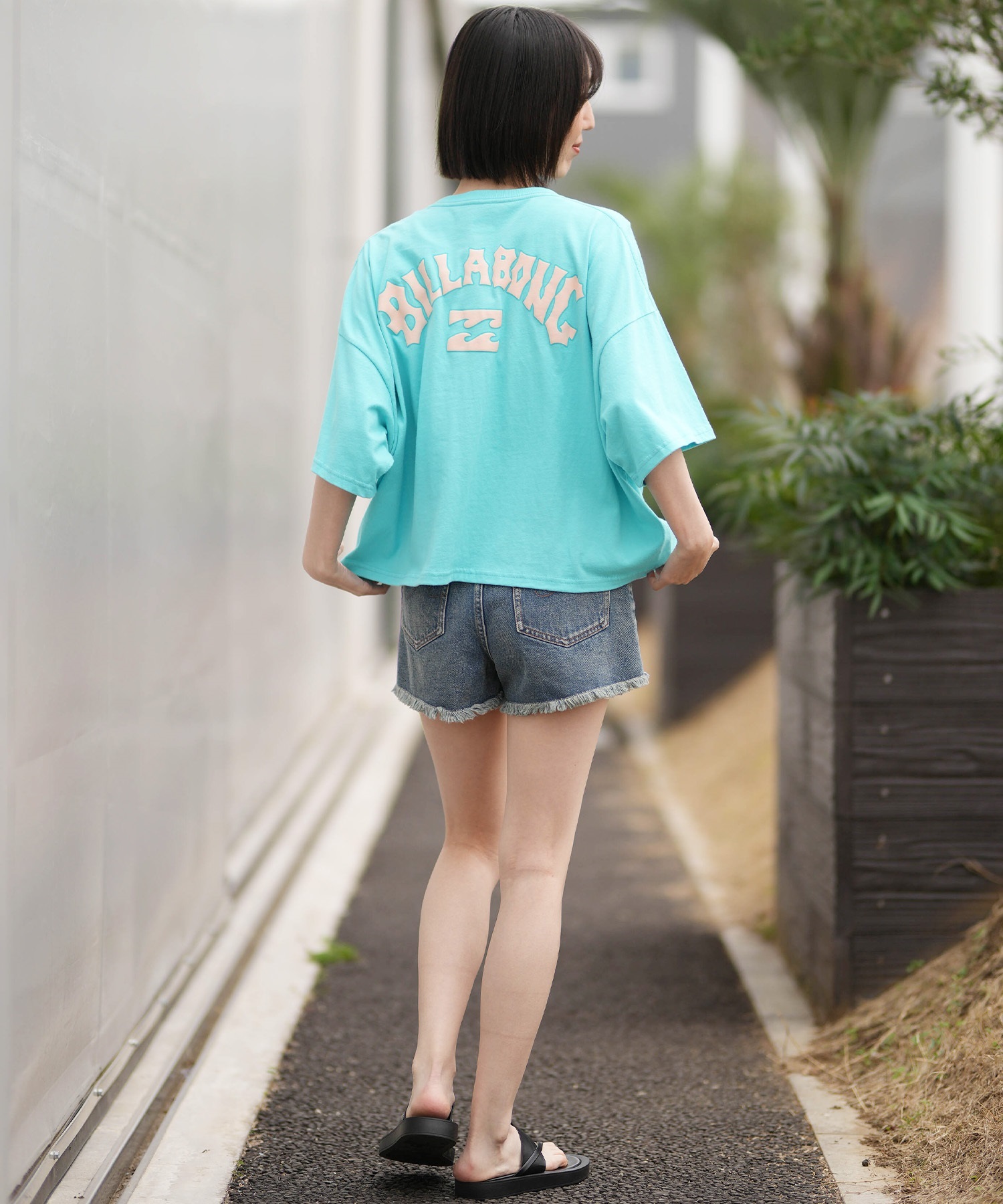 BILLABONG ビラボン 半袖 Tシャツ レディース PUFF ARCH WIDE LOOSE CROP BG013208(GUA-M)