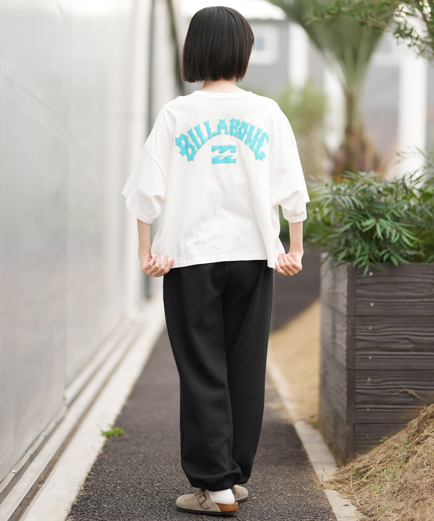 BILLABONG ビラボン 半袖 Tシャツ レディース PUFF ARCH WIDE LOOSE CROP BG013208(GUA-M)