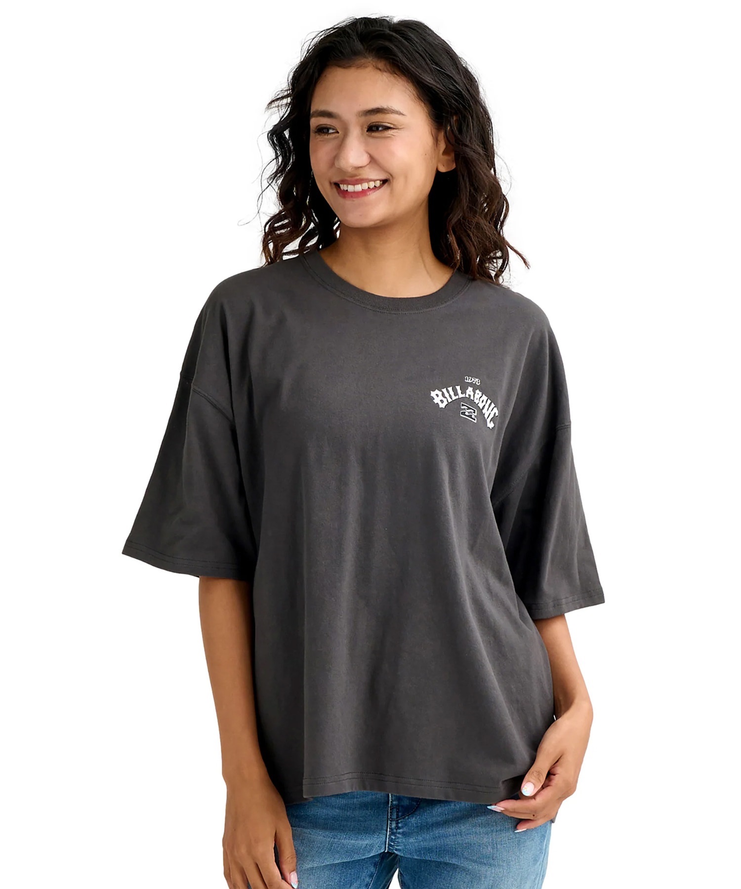 BILLABONG ビラボン 半袖 Tシャツ レディース バックプリント MESSAGE ARCH MEDIUM LOOSE BG013211(OCS-M)