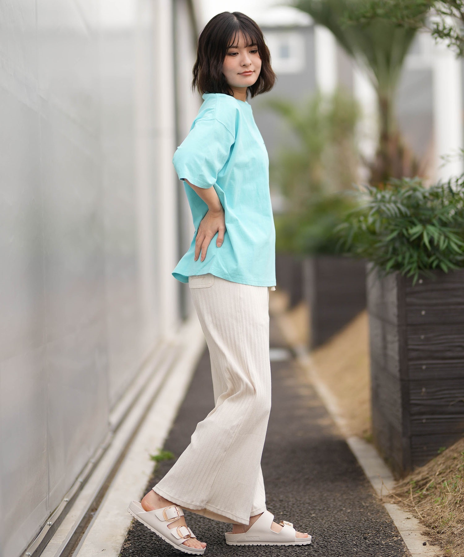 BILLABONG ビラボン 半袖 Tシャツ レディース バックプリント MESSAGE ARCH MEDIUM LOOSE BG013211(OCS-M)