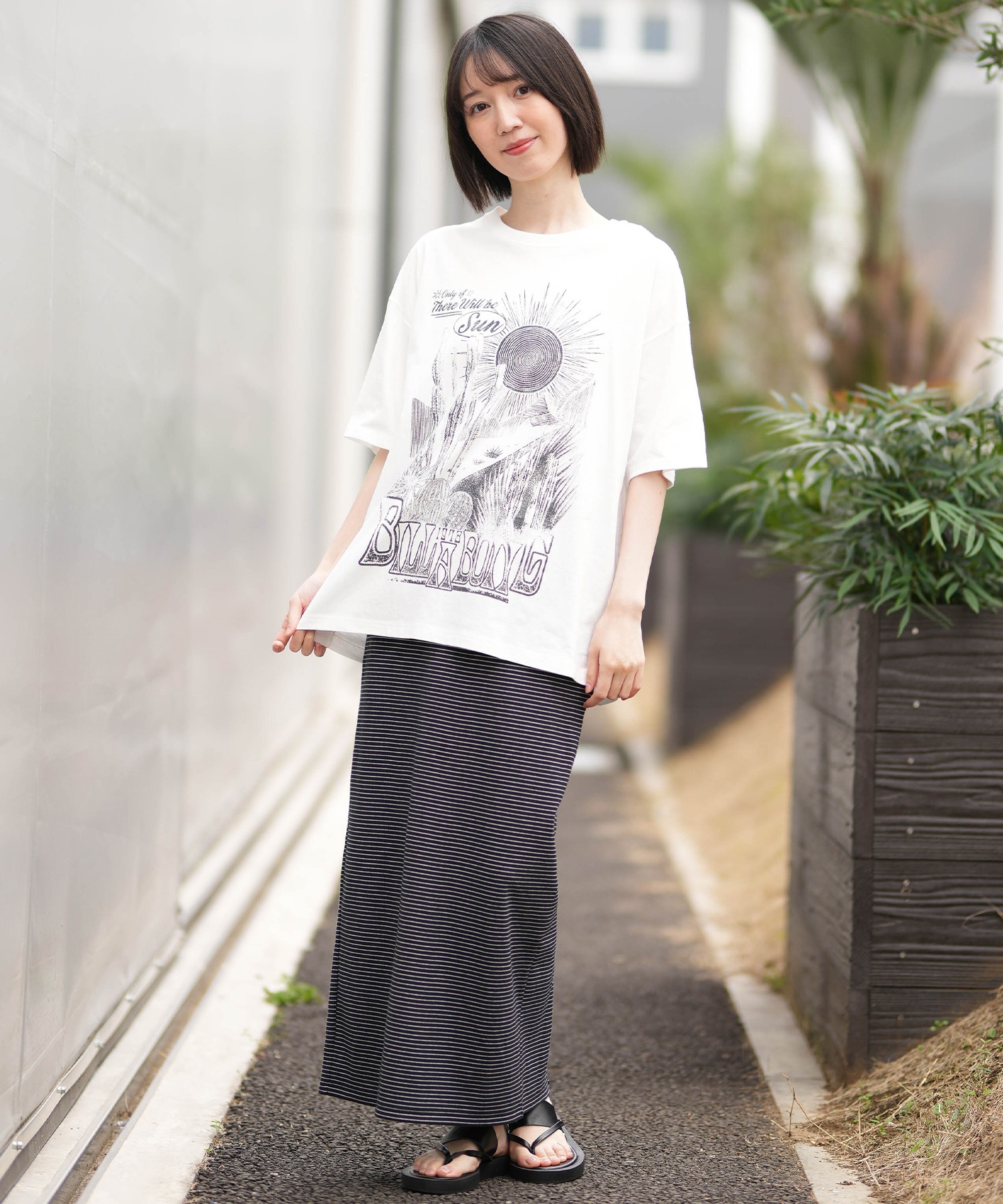 ららぱ BILLABONG ビラボン 半袖 Tシャツ レディース SUN CHASING LOOSE TEE