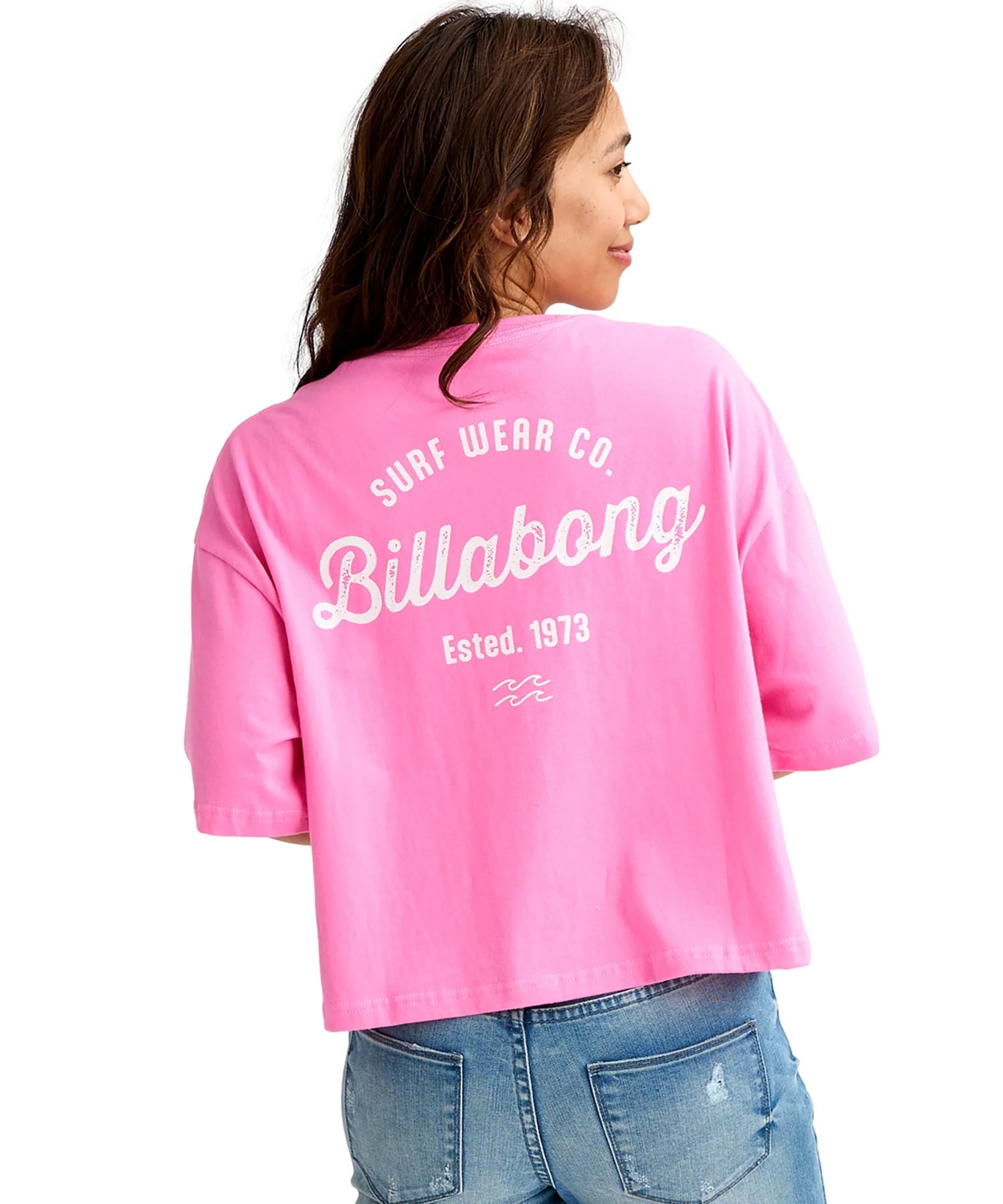 BILLABONG ビラボン 半袖 Tシャツ レディース ARCH ROUGH LOGO CROP T