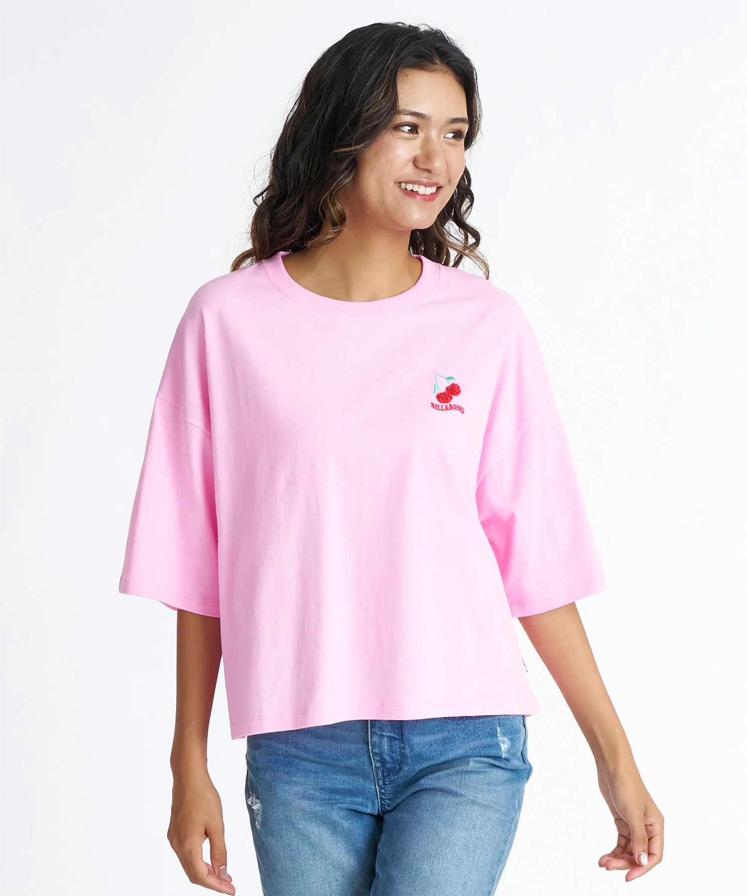 BILLABONG ビラボン 半袖 Tシャツ レディース CHERRY WIDE LOOSE CR