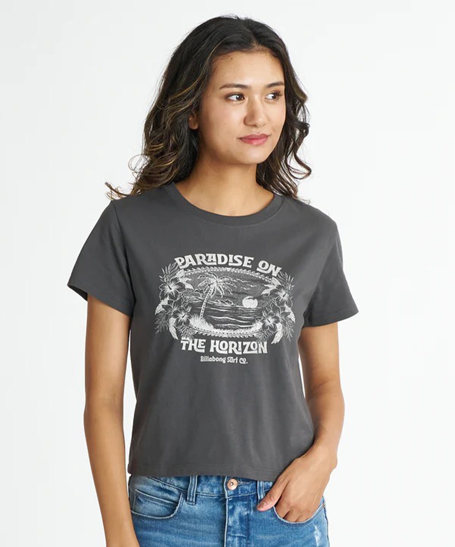 BILLABONG ビラボン 半袖 Tシャツ レディース クロップド丈 ショート丈