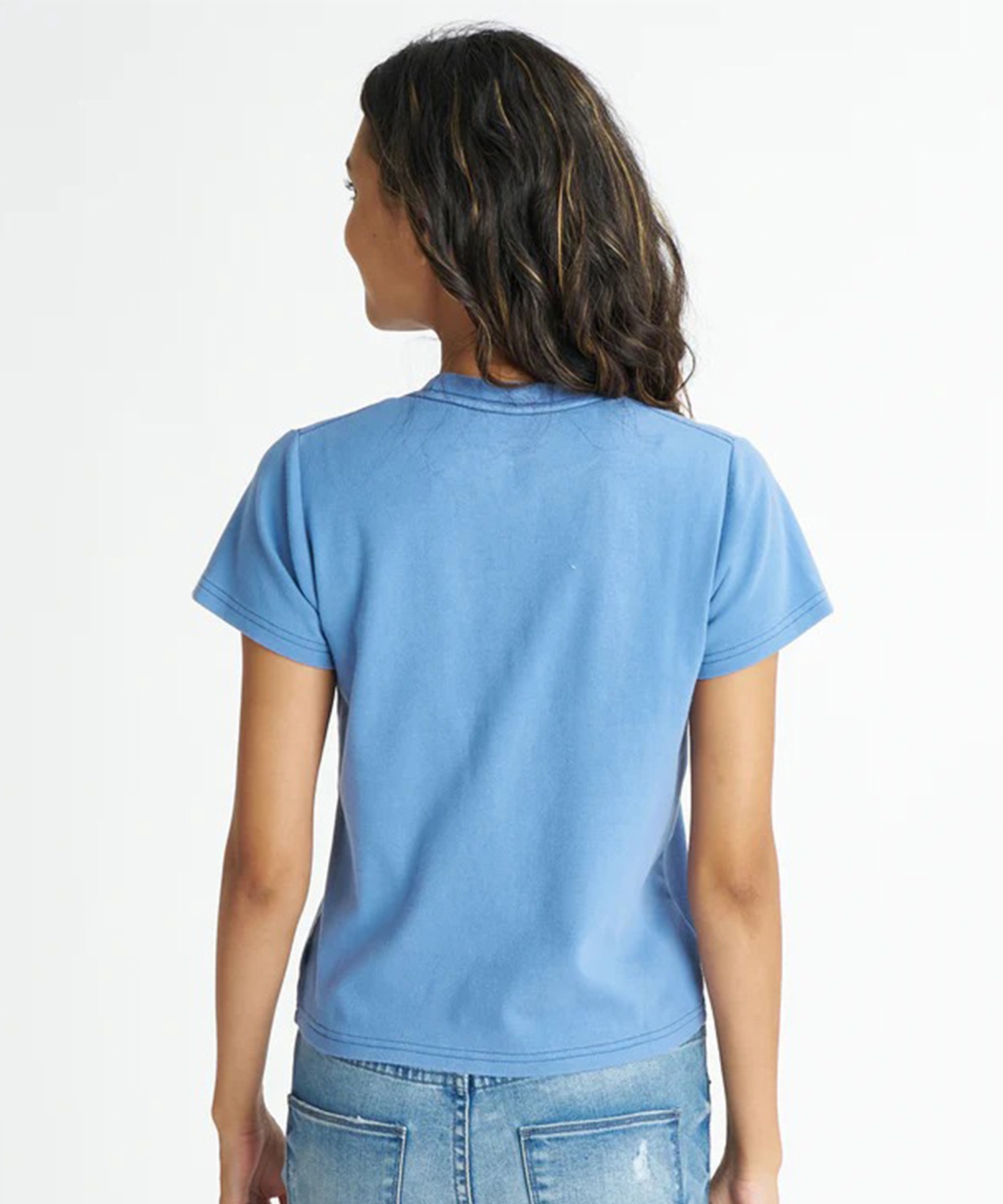 BILLABONG ビラボン 半袖 Tシャツ レディース ロゴ STUDS LOGO BABY FIT TEE BG01C214(DBU1-M)