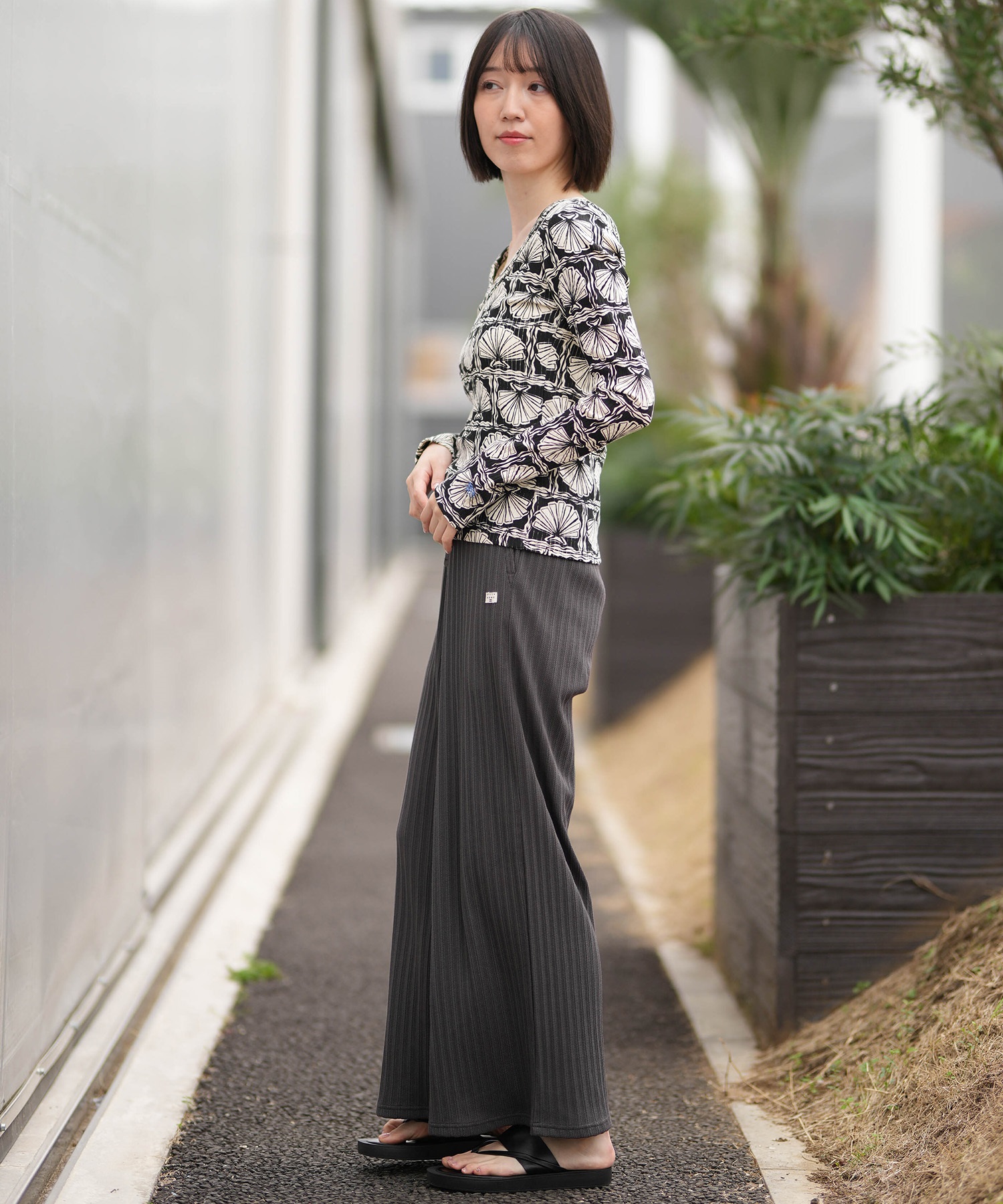 BILLABONG ビラボン 長袖 Tシャツ ロンT レディース リブ素材 BG013053