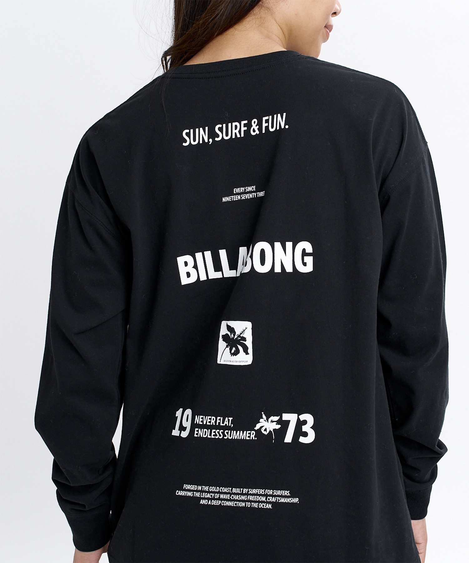 BILLABONG ビラボン 長袖 Tシャツ ロンT レディース バックプリント