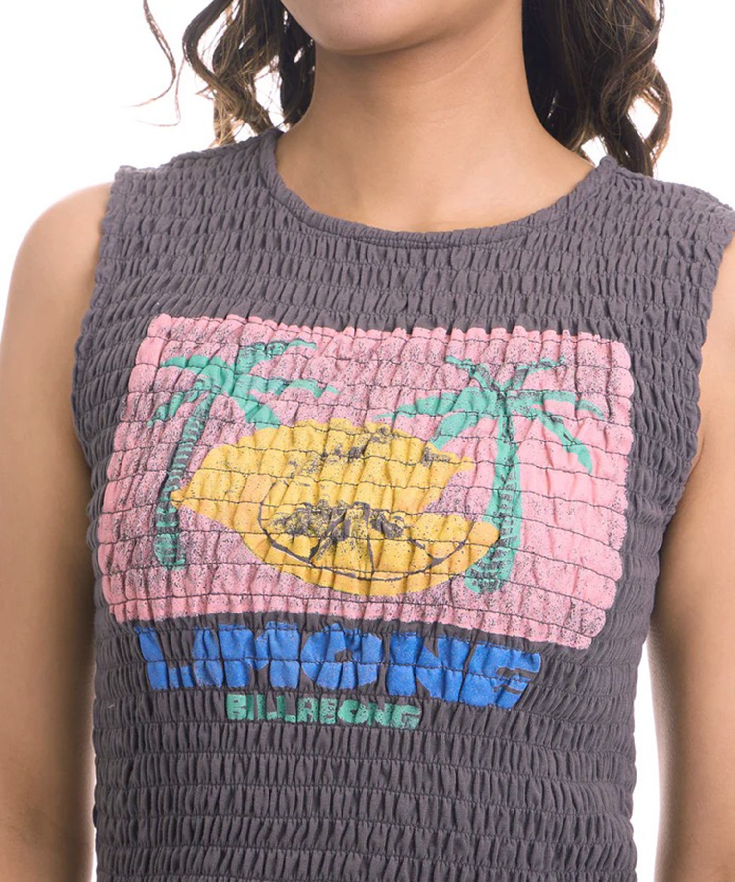 BILLABONG ビラボン タンクトップ レディース クロップド丈 ショート丈 SHIRRING BABY FIT TANK BG01C361(WCP-M)