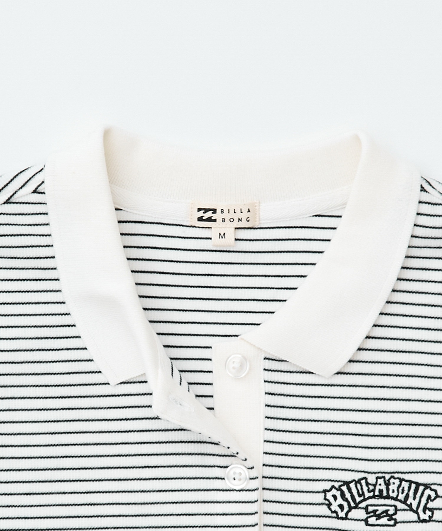 BILLABONG ビラボン 半袖 シャツ レディース ロゴ STRIPED RIB POLO SHIRT BG013301(SCS-M)