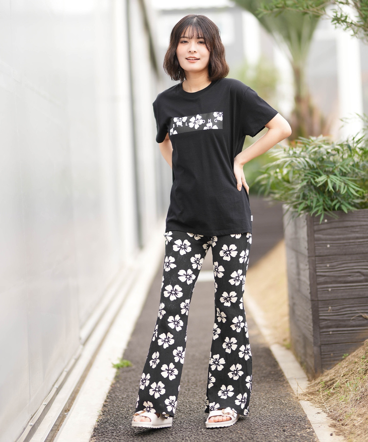 BILLABONG ビラボン ロングパンツ レディース 花柄 FLARE LEGGING