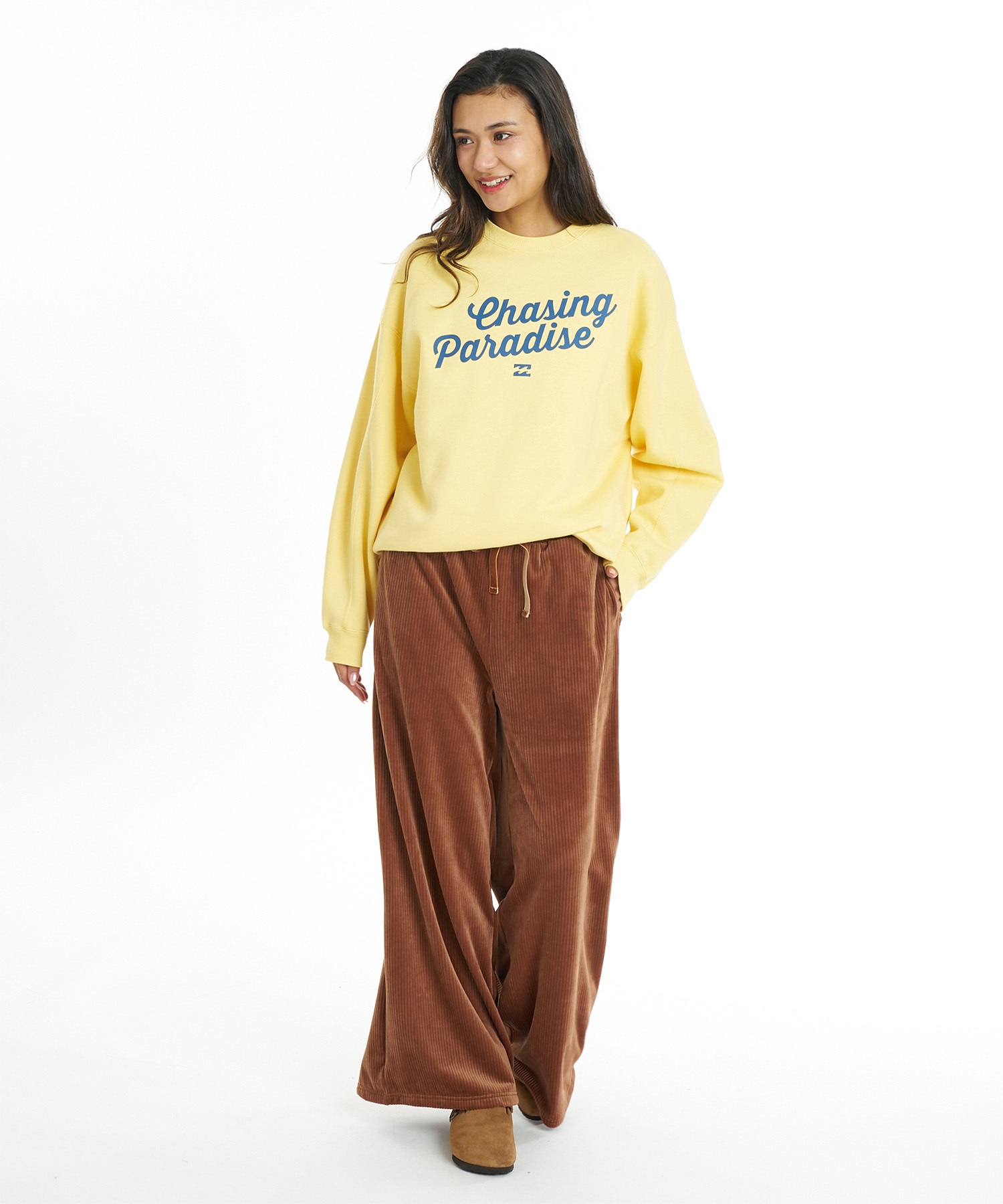 BILLABONG ビラボン ロングパンツ レディース ベロア CUT VELOR WIDE