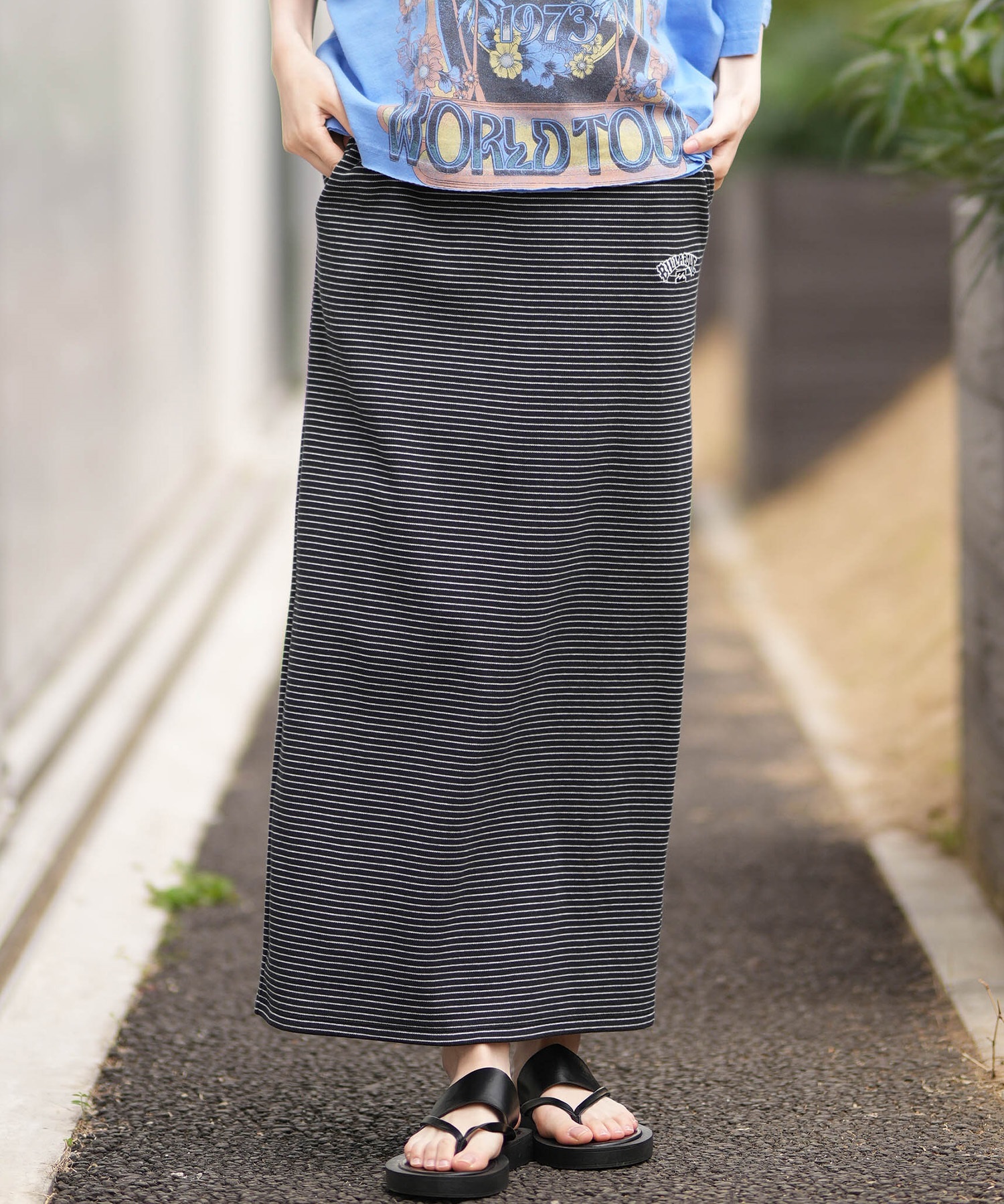 BILLABONG ビラボン スカート レディース ボーダー STRIPED RIB LONG SKI BG013609(BPB-M)