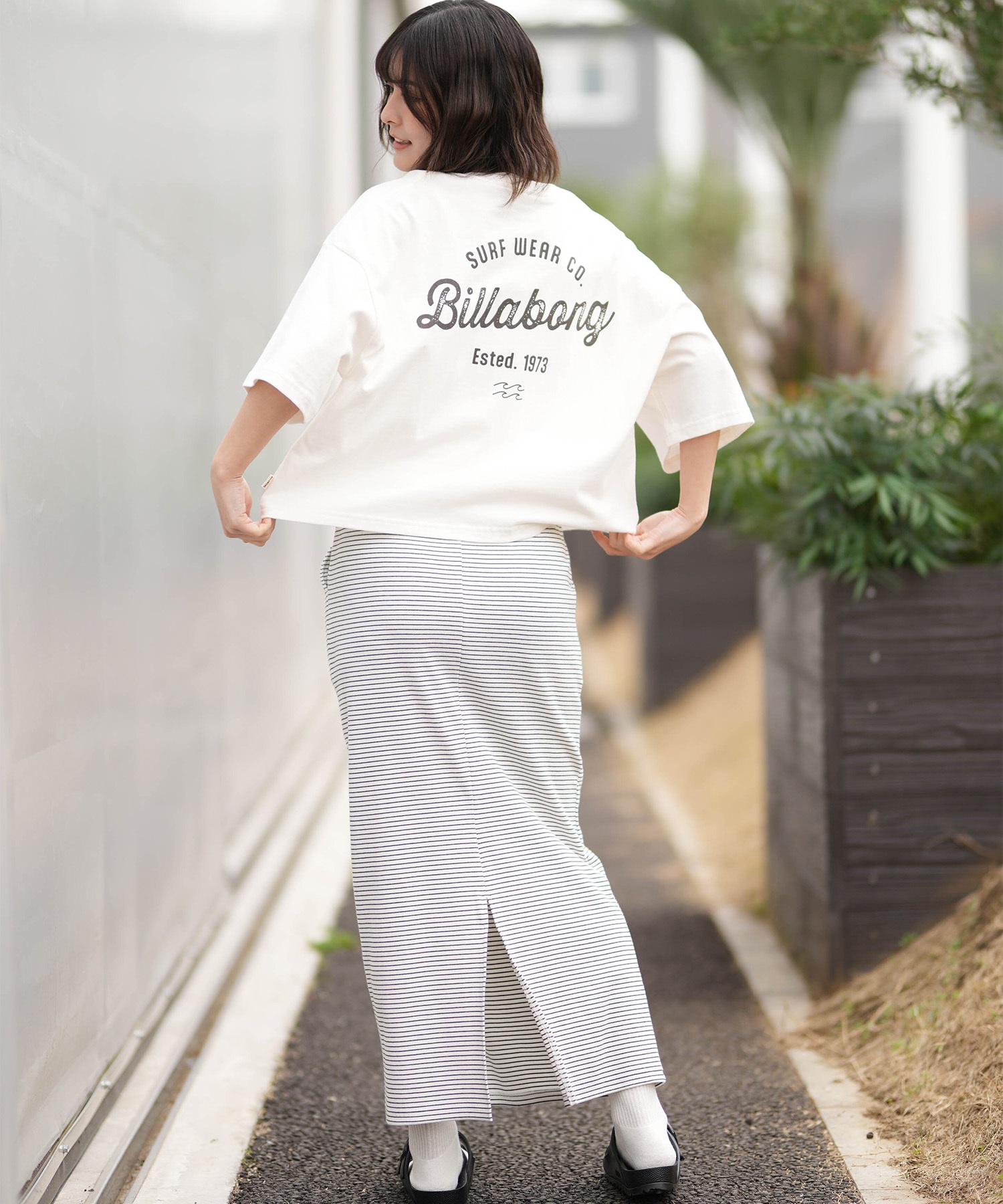 BILLABONG ビラボン スカート レディース ボーダー STRIPED RIB LONG