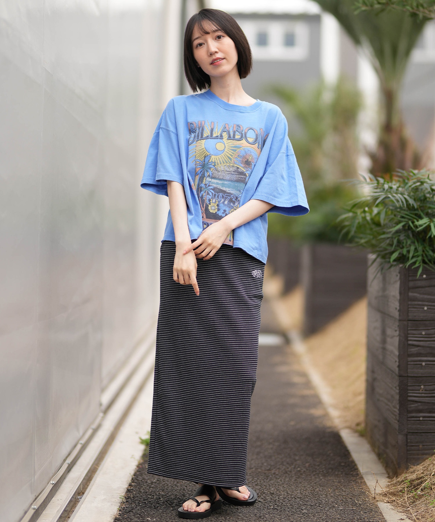 BILLABONG ビラボン スカート レディース ボーダー STRIPED RIB LONG SKI BG013609(BPB-M)