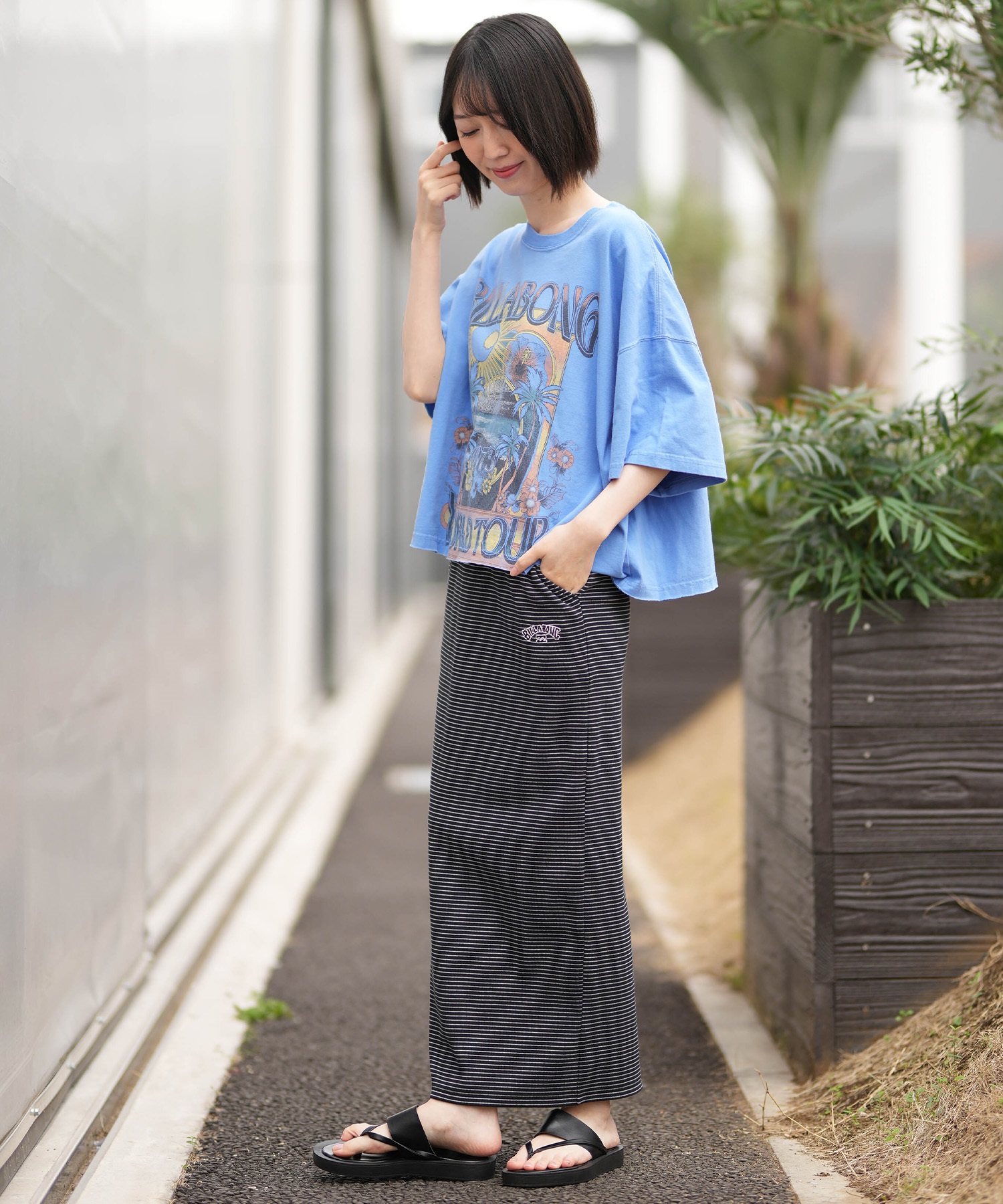 BILLABONG ビラボン スカート レディース ボーダー STRIPED RIB LONG SKI BG013609(BPB-M)