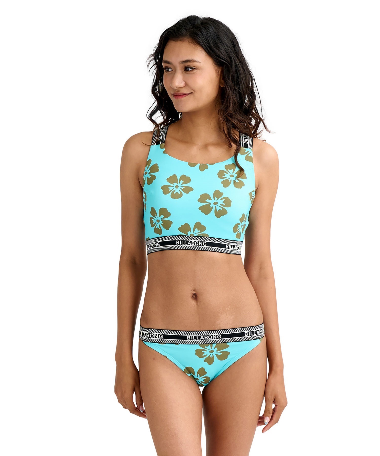 BILLABONG ビラボン 水着 ビキニ レディース 花柄 ロゴ HIGH NECK SURF