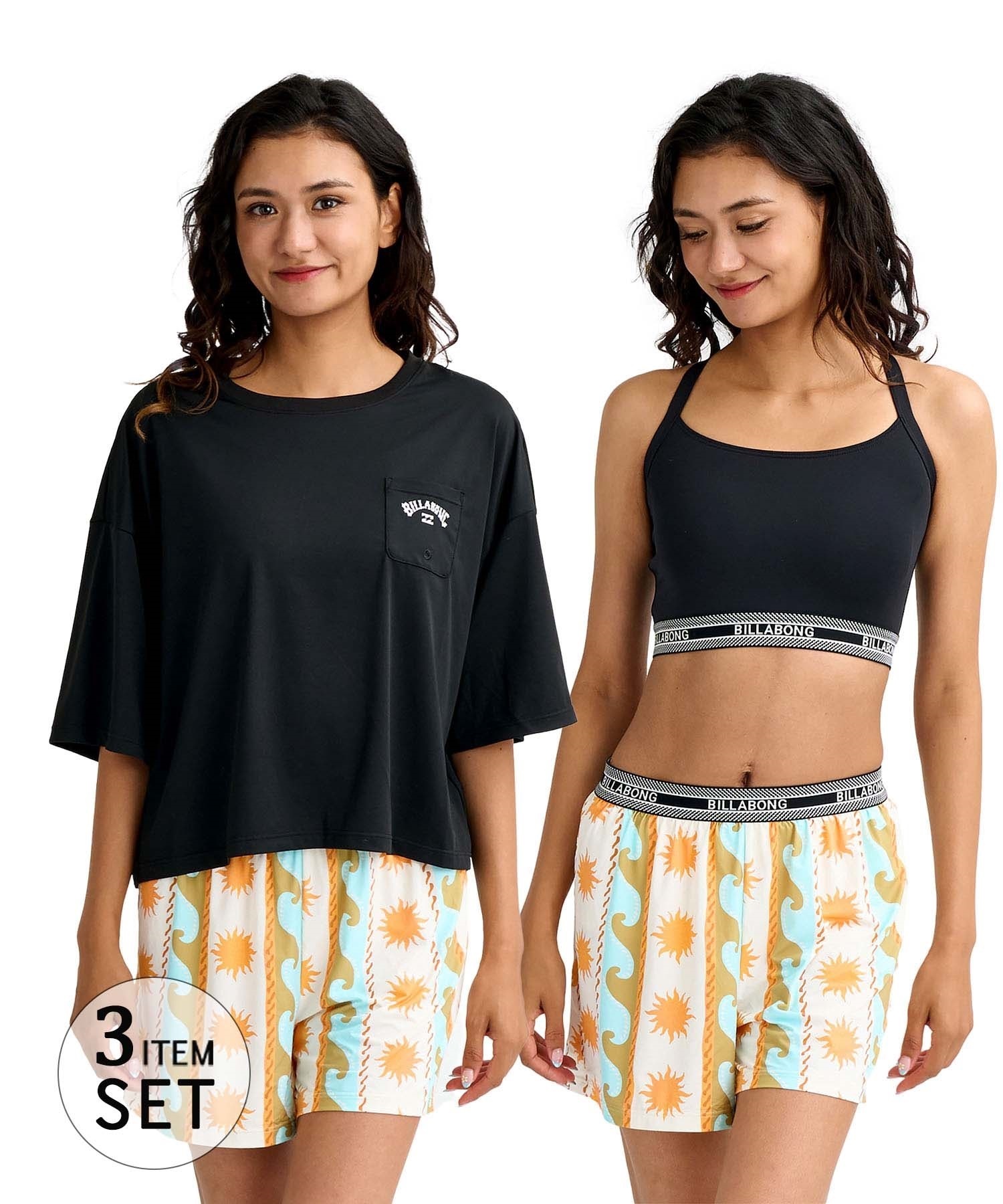 BILLABONG ビラボン 水着 3点セット ビキニ レディース ラッシュガード