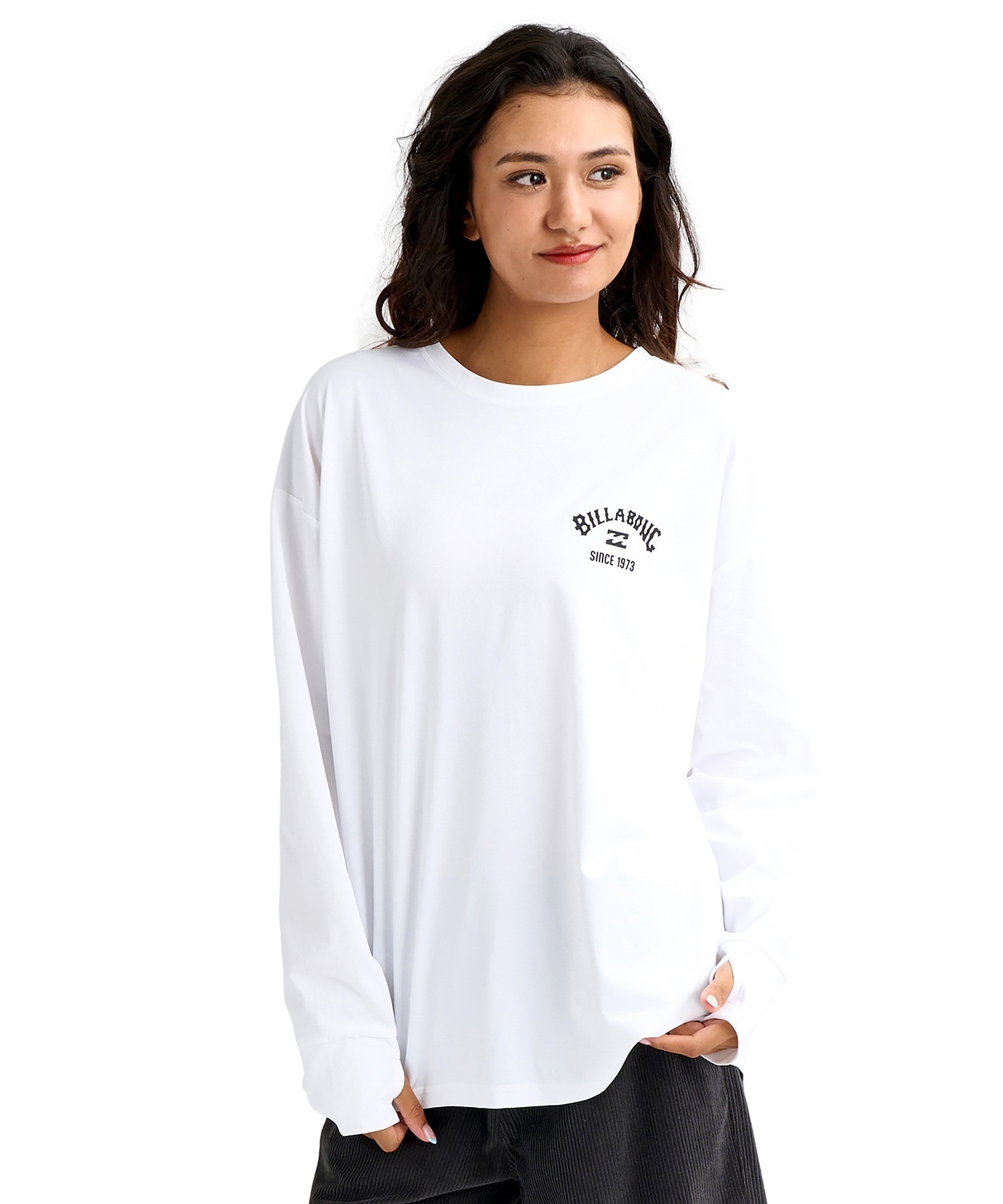 BILLABONG ビラボン 水着 ラッシュガード 長袖 Tシャツ ロンT レディース 水陸両用 MORFY SQUARE LOGO RG BG013857(OCS-M)