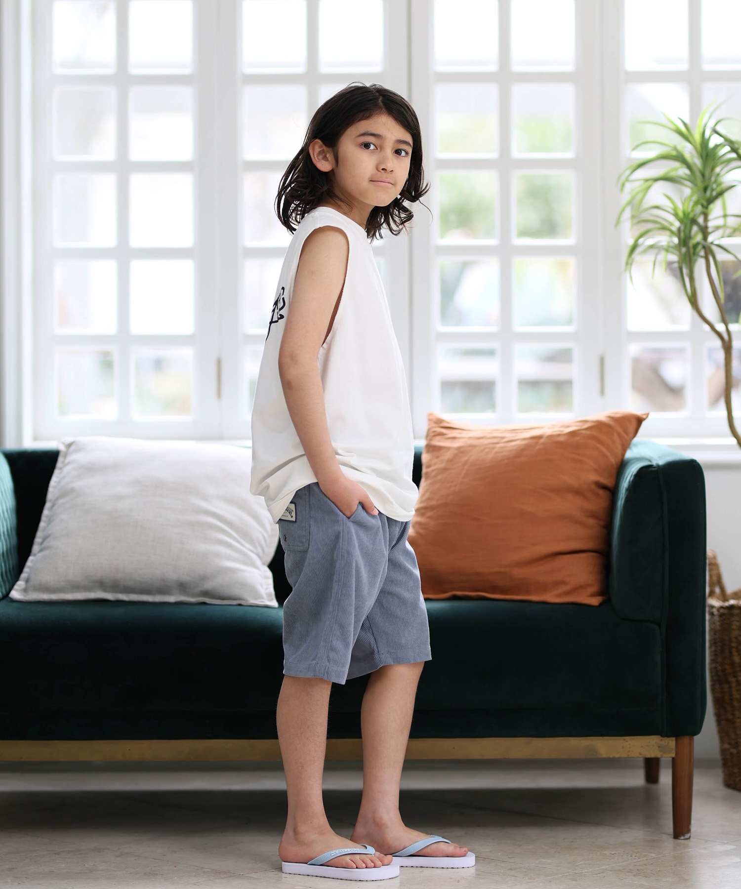 BILLABONGビラボン ハーフパンツ ショートパンツ キッズ ジュニア 子供 ウォークショーツ コーデュロイ UVカット 水陸両用 BG015650(WBL-140cm)