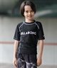 BILLABONG ビラボン 水着 ラッシュガード 半袖 Tシャツ キッズ ジュニア 子供 BOYS RASHGUARD LOGO S S BG015850(BLU-130cm)