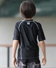 BILLABONG ビラボン 水着 ラッシュガード 半袖 Tシャツ キッズ ジュニア 子供 BOYS RASHGUARD LOGO S S BG015850(BLU-130cm)
