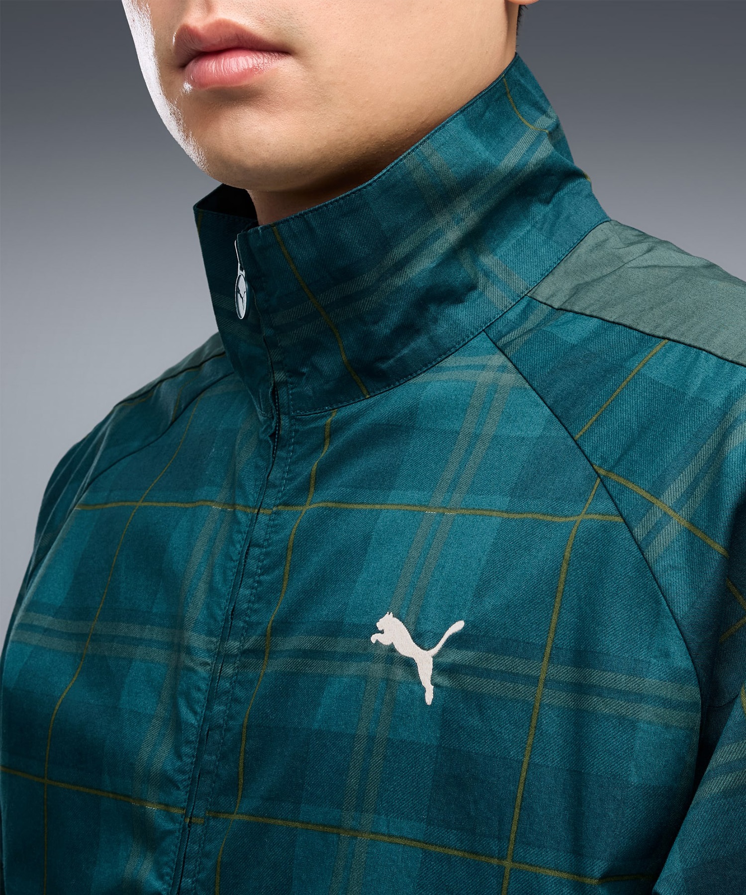 PUMA プーマ ジャージ トラックジャケット メンズ チェック柄 T7