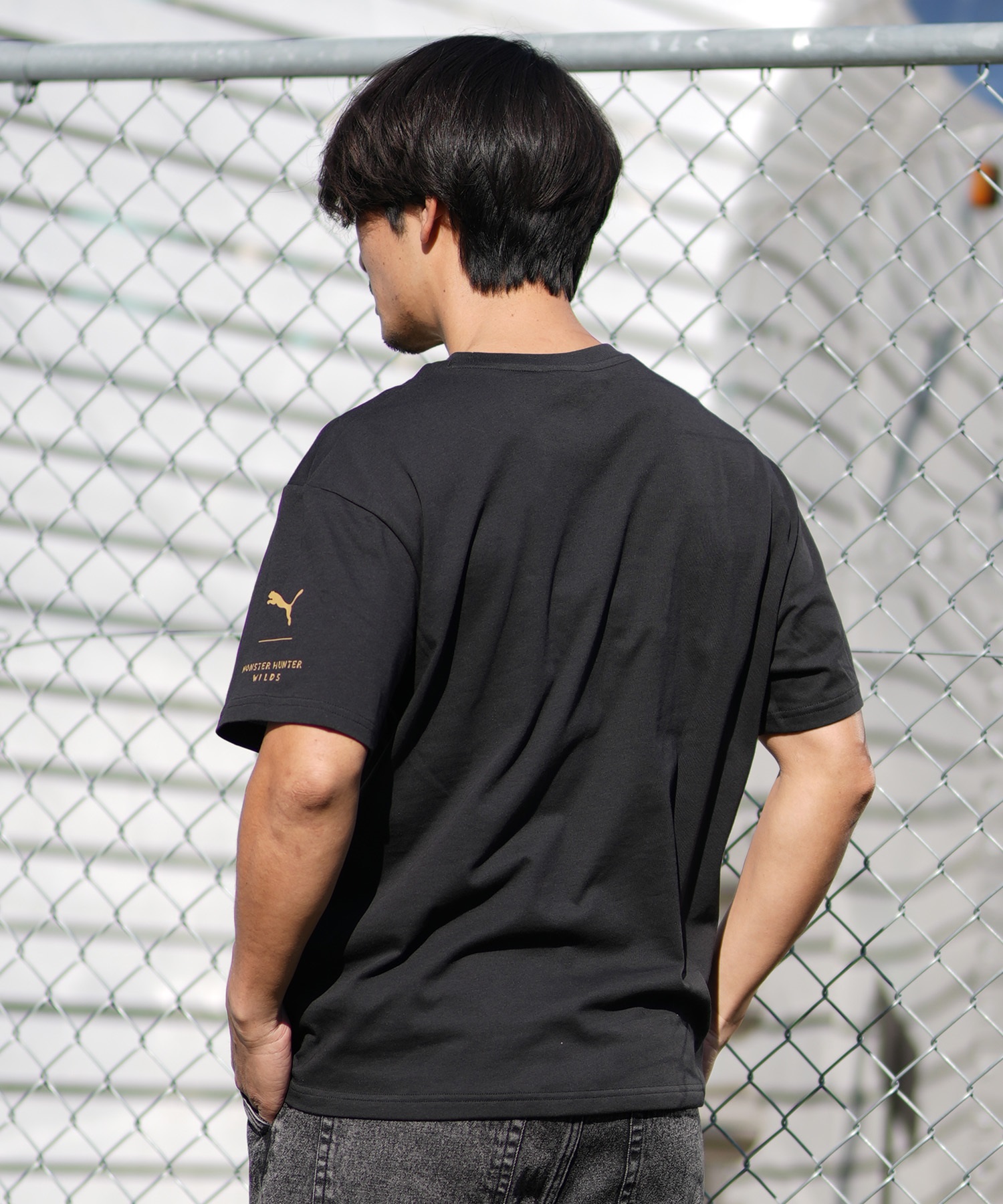 PUMA プーマ 半袖 Tシャツ メンズ モンスターハンターワイルズ コラボレーション 636486(01-M)