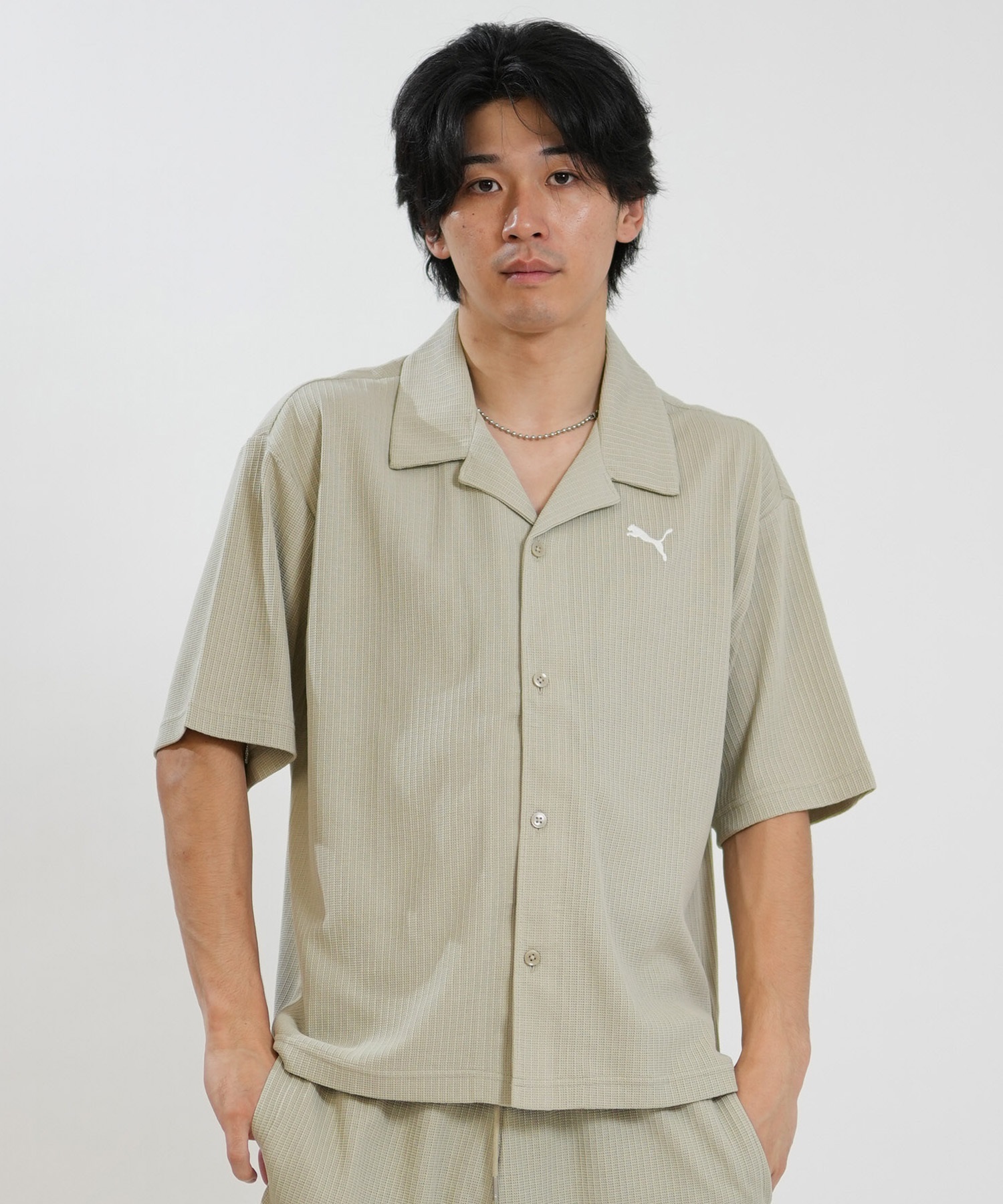 PUMA プーマ 半袖 Tシャツ メンズ WARDROBE ESS ワッフルシャツ 636809