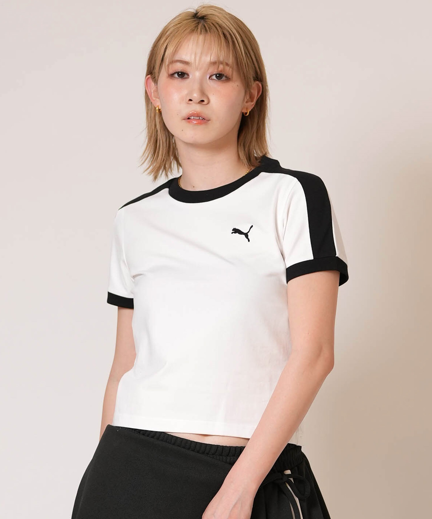 PUMA プーマ 半袖 Tシャツ レディース ショート丈 T7 スリム 633952