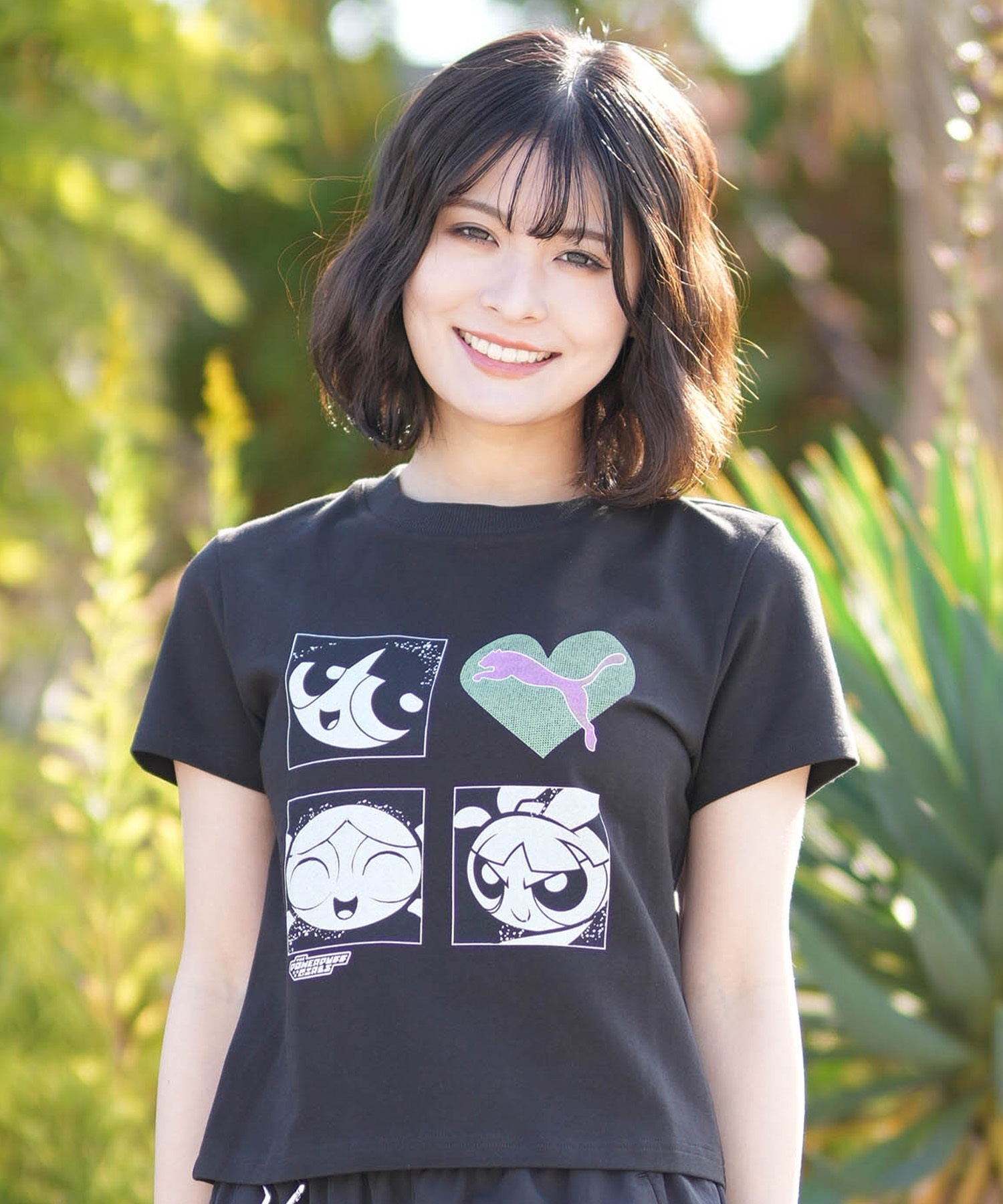 PUMA プーマ 半袖 Tシャツ レディース パワーパフガールズ コラボ PPG