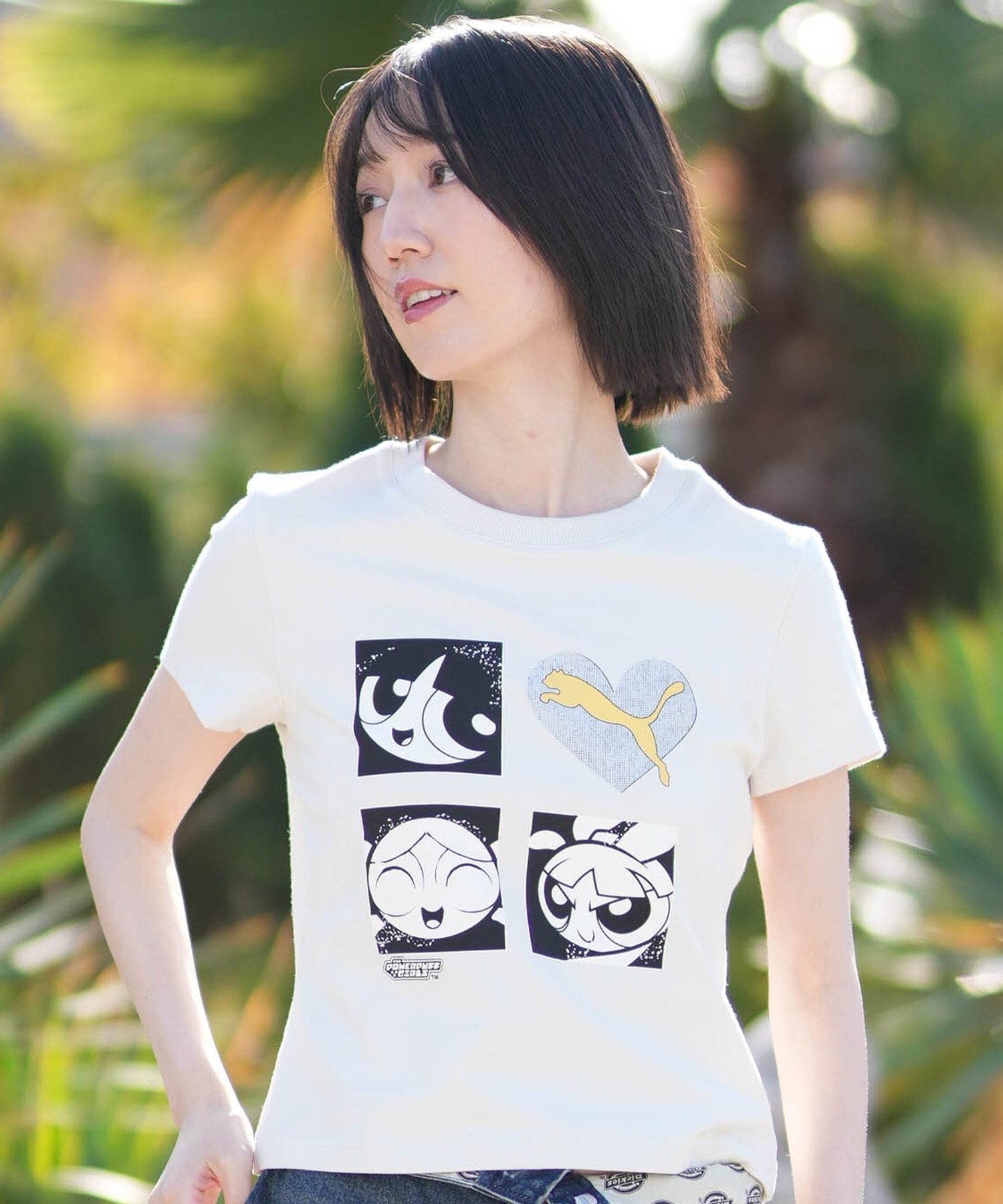 PUMA プーマ 半袖 Tシャツ レディース パワーパフガールズ コラボ PPG