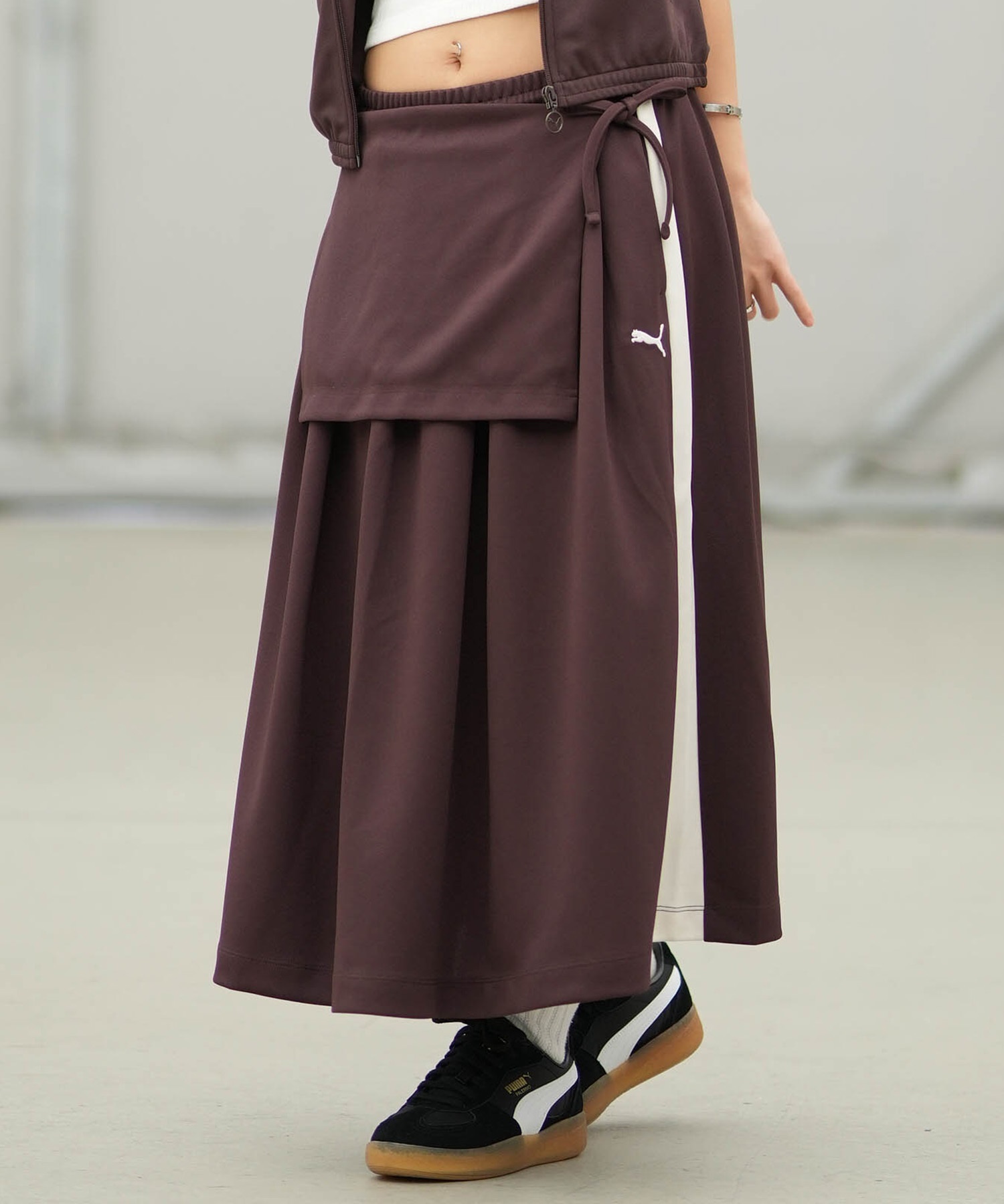 PUMA プーマ スカート レディース T7 ミディ プリーツ 636872 スカート