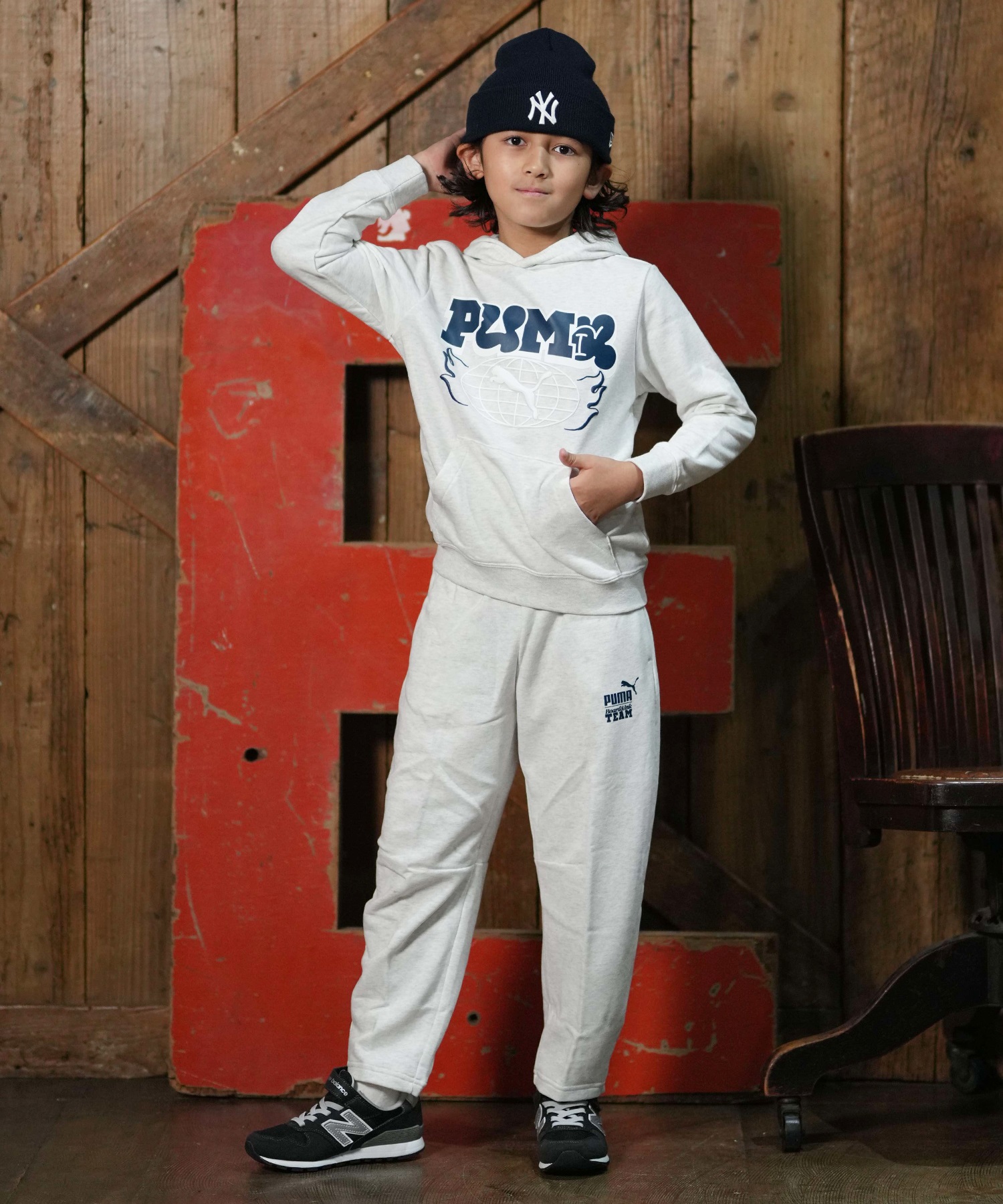 PUMA プーマ プルオーバー パーカー フーディー キッズ 子供 MID90S HD