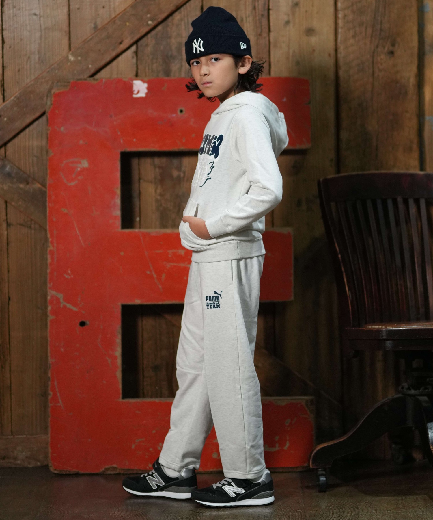 PUMA プーマ ロングパンツ キッズ 子供 ミッド90S リラックスド バレル