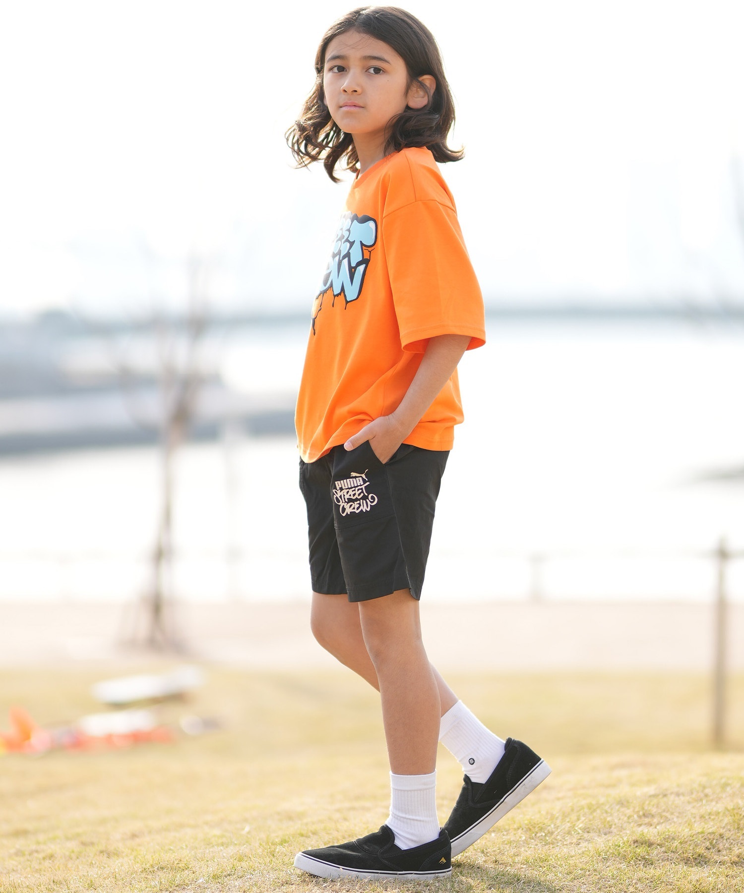 PUMA プーマ ハーフパンツ ショートパンツ キッズ ジュニア 子供 MID90S ウーブン ショートPT B 694259(61-130cm)
