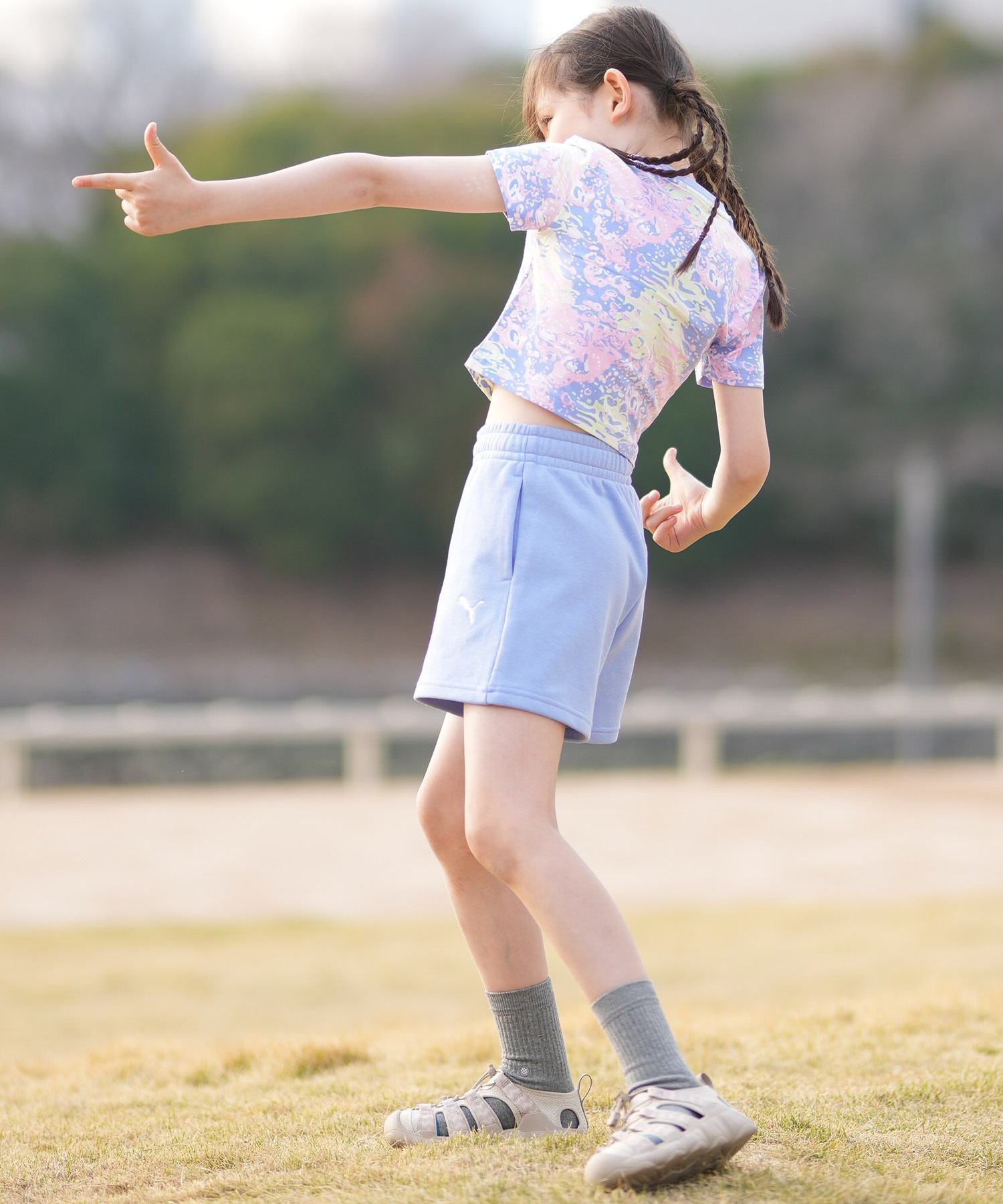 PUMA プーマ 半袖 Tシャツ キッズ ジュニア 子供 LUMINOUS CLOUD AOP