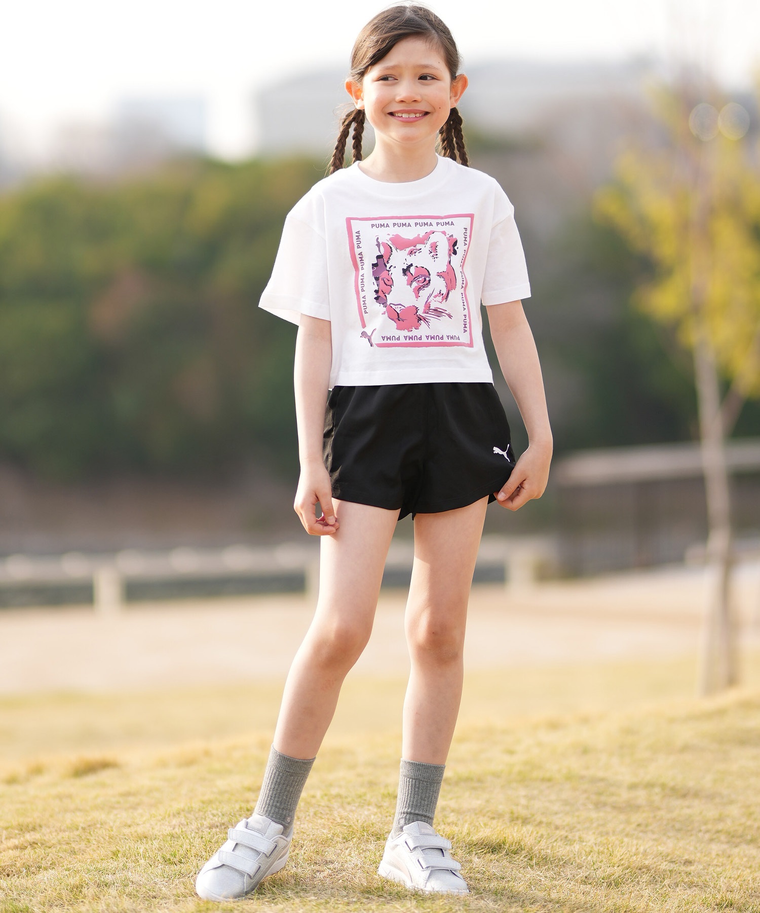 PUMA プーマ ハーフパンツ ショートパンツ キッズ ジュニア 子供 TAD ESS ウーブン ショーツ G 527194(25-130cm)
