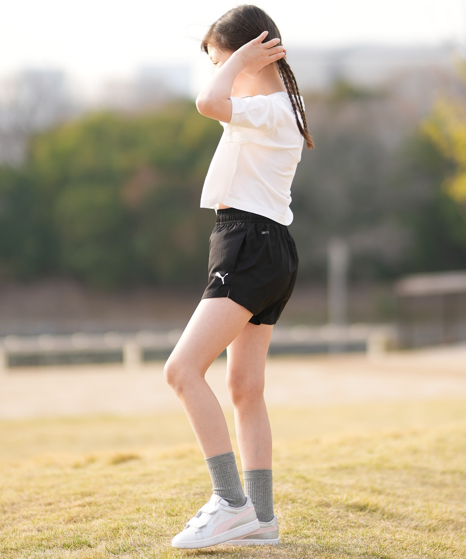 PUMA プーマ ハーフパンツ ショートパンツ キッズ ジュニア 子供 TAD ESS ウーブン ショーツ G 527194(25-130cm)
