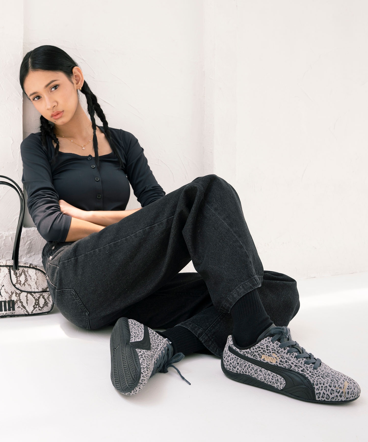 PUMA プーマ  スピードキャット リミテッド レオパード 408393  シューズ スニーカー ライフスタイル レディース(02-23.0cm)