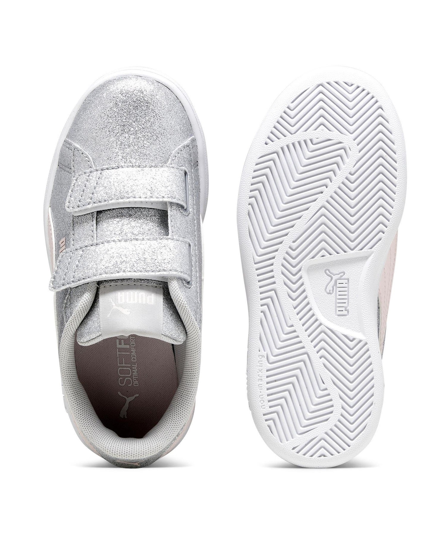 PUMA プーマ スマッシュ 3.0 グリッツグラム 394686 キッズ シューズ スニーカー(02-17.0cm)