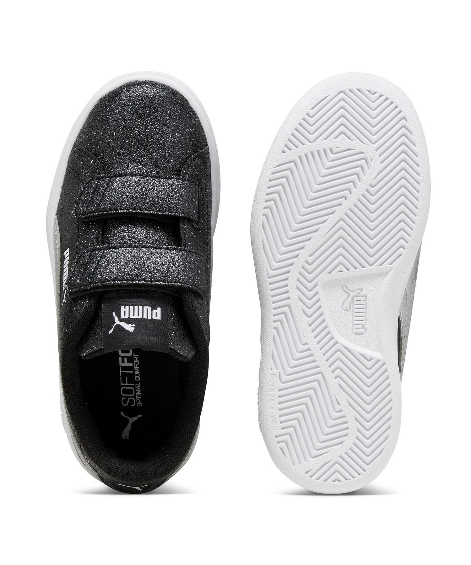 PUMA プーマ スマッシュ 3.0 グリッツグラム 394686 キッズ シューズ スニーカー(02-17.0cm)