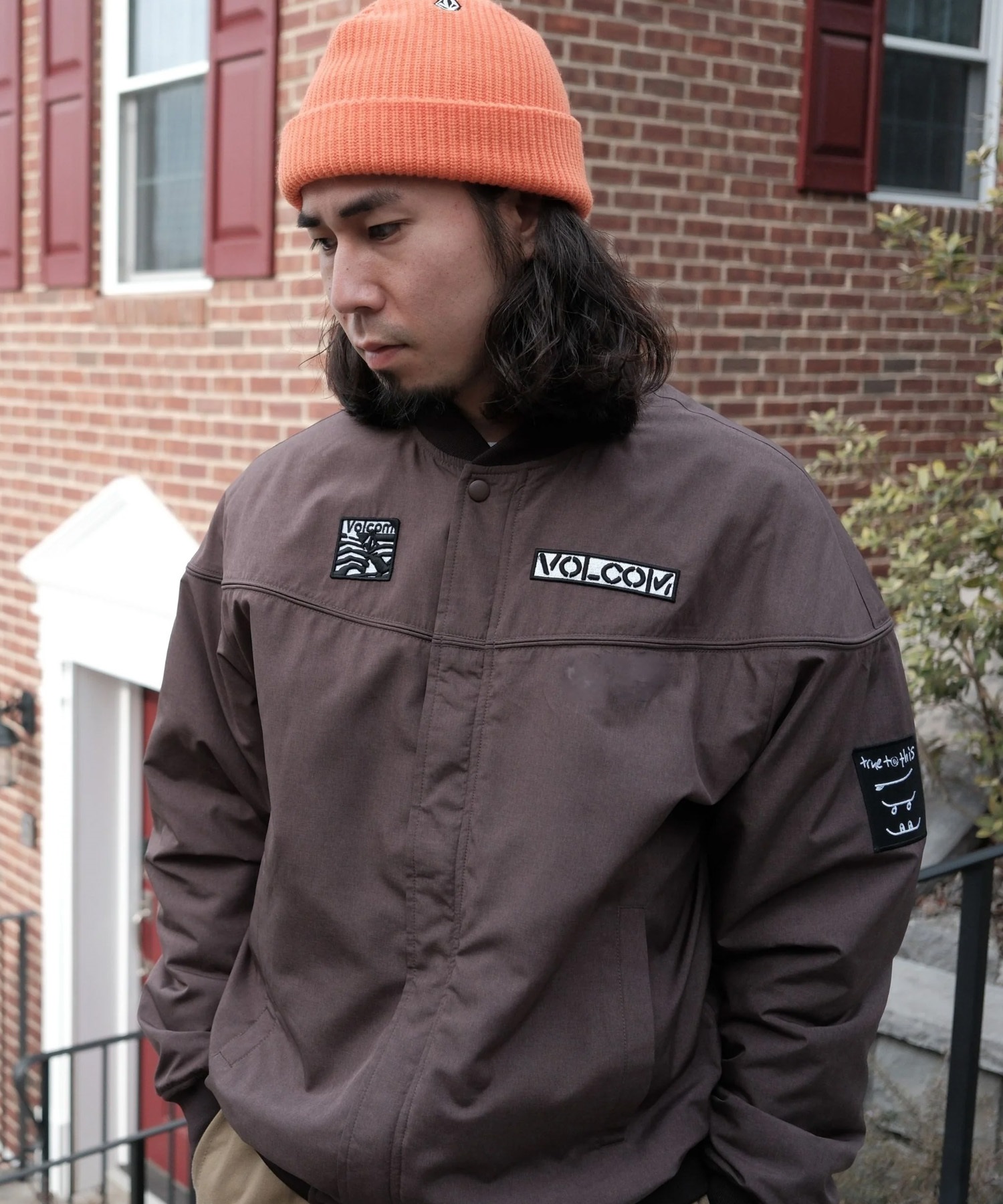 VOLCOM ボルコム ブルゾン メンズ 中綿 ロゴ ダービージャケット