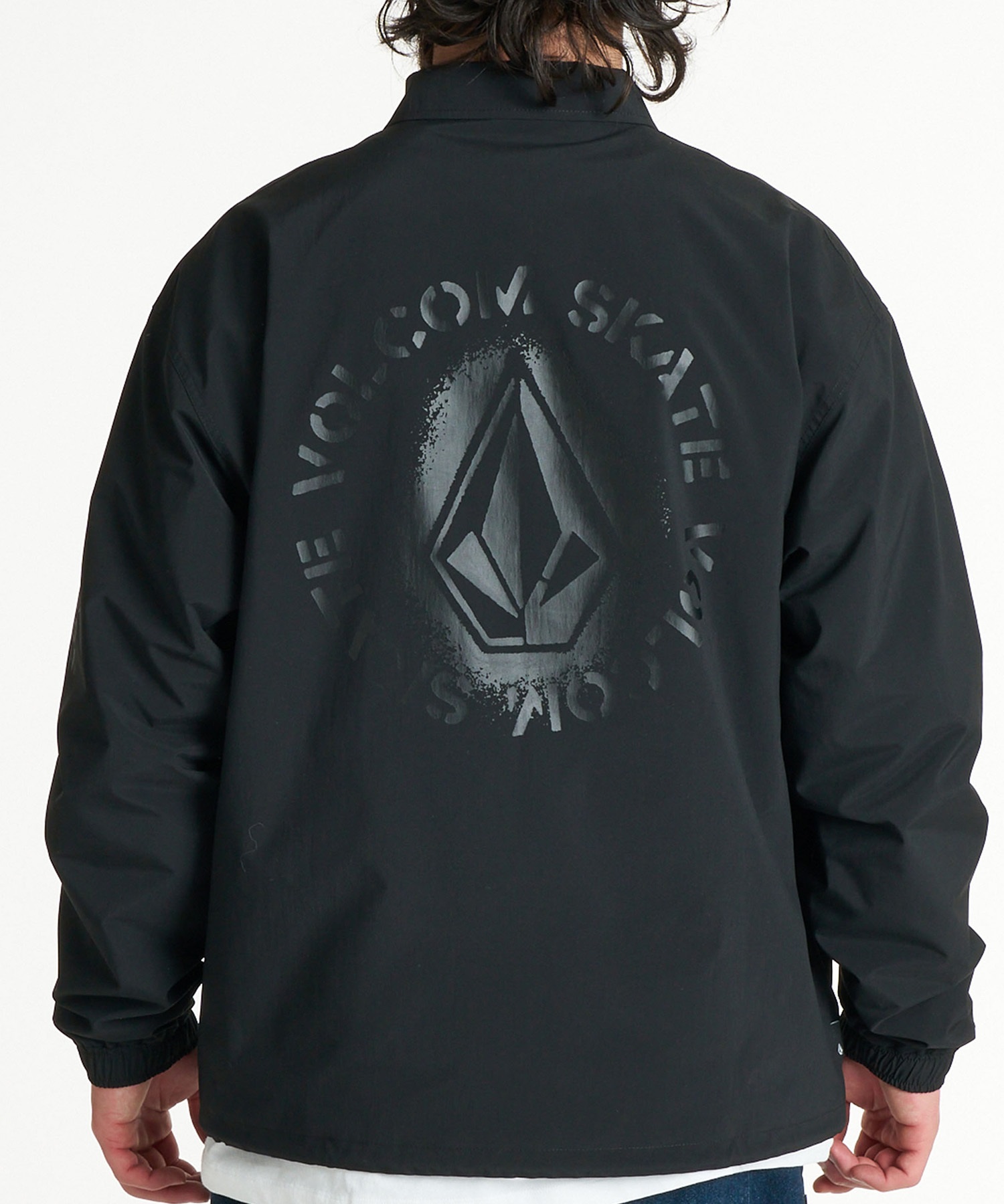限定品Volcom ボルコム コーチジャケット ブラック ストリート VOLCOM ボルコム コーチジャケット メンズ ロゴ バックプリント