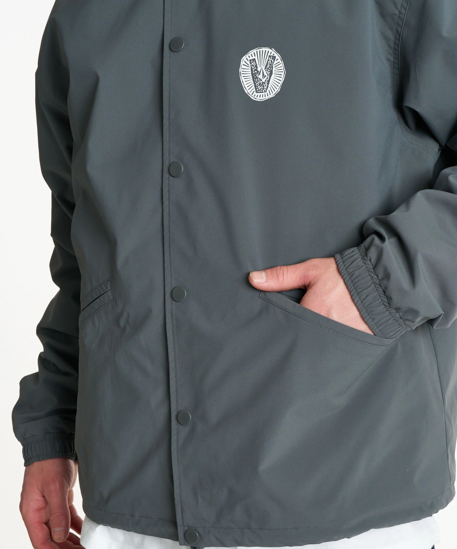 VOLCOM ボルコム コーチジャケット メンズ ロゴ バックプリント