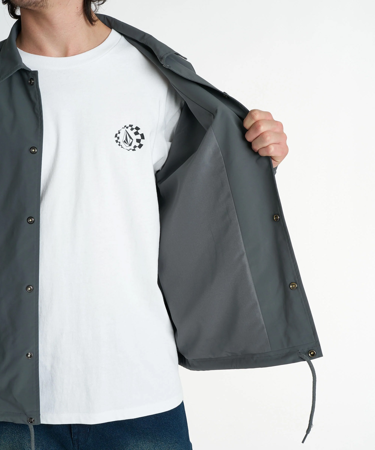 VOLCOM ボルコム コーチジャケット メンズ ロゴ バックプリント