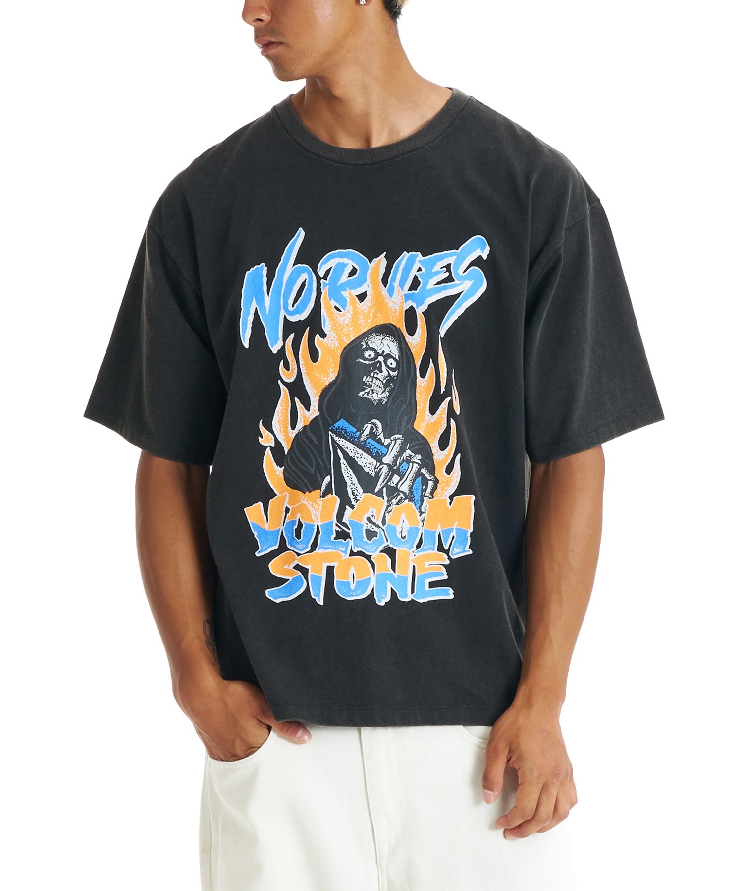 ボルコム ストレッチ シャツ VOLCOM VOLCOM ボルコム 半袖 Tシャツ メンズ BURNING SKULL Tシャツ