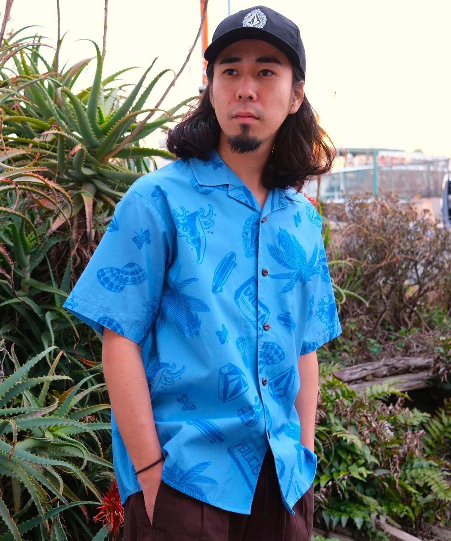 VOLCOM ボルコム 半袖 シャツ メンズ NOZAKA SS AOP SHIRT VSH261001(STN-M)